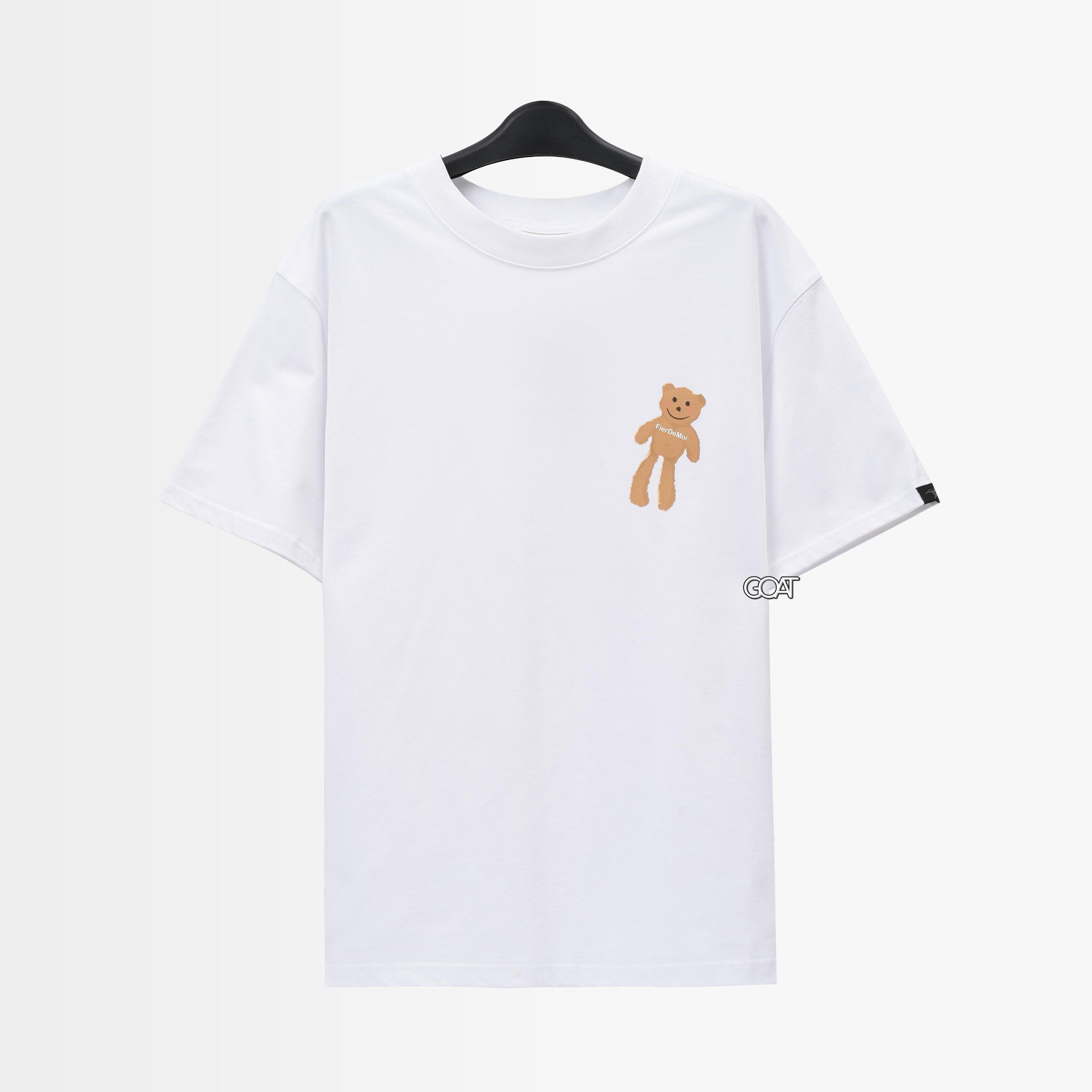 FIER DE MOI BEGIE LONG LEG BEAR TSHIRT - WHITE