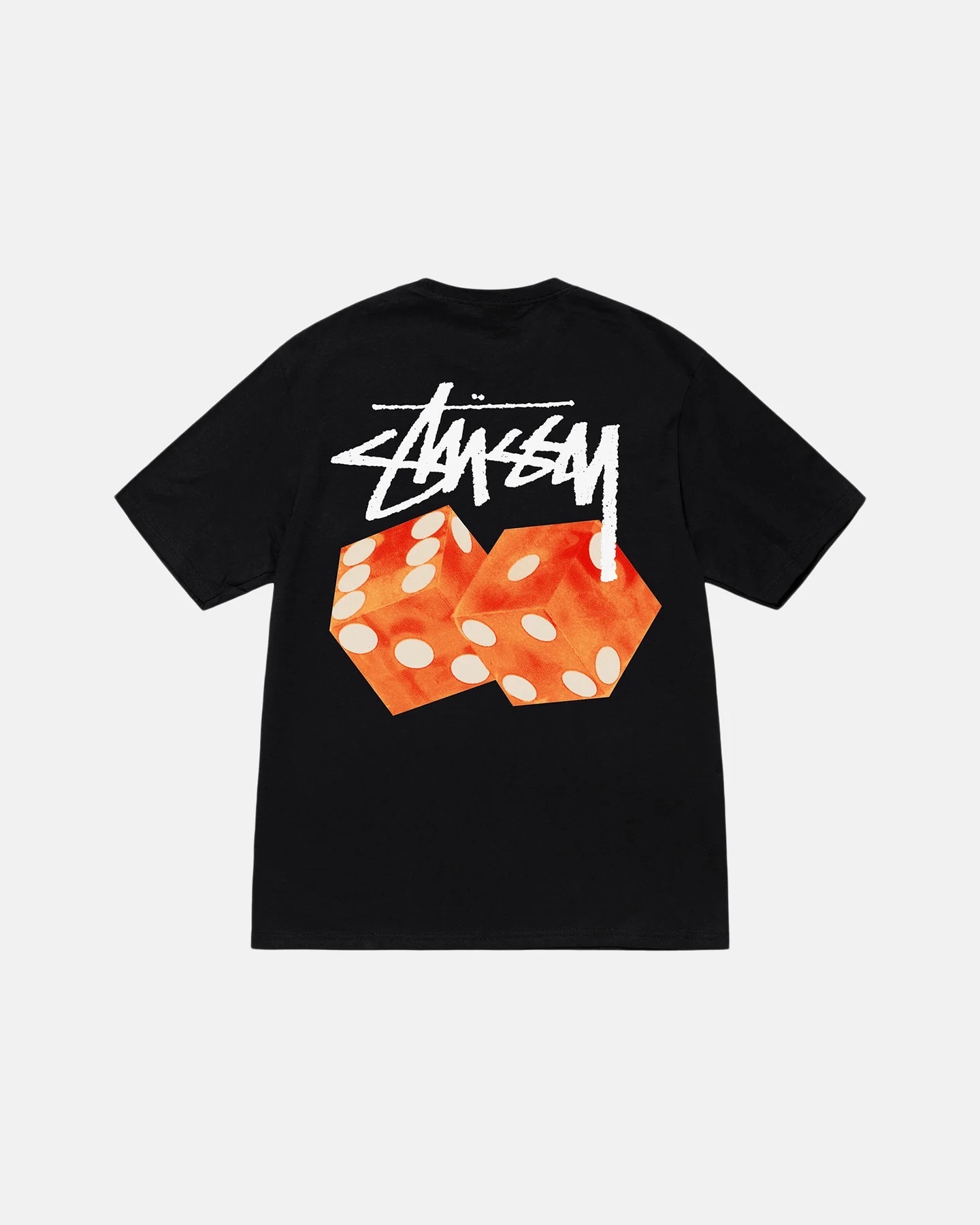 STUSSY DICE OUT TSHIRT - BLACK