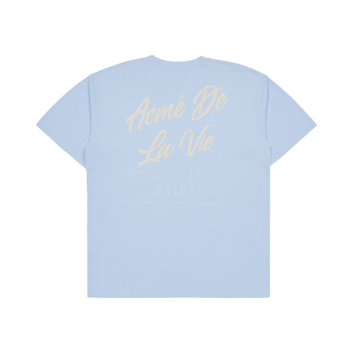 ADLV BABY FACE SHORT SLEEVE PRINTING LOGO TSHIRT - SKY BLUE