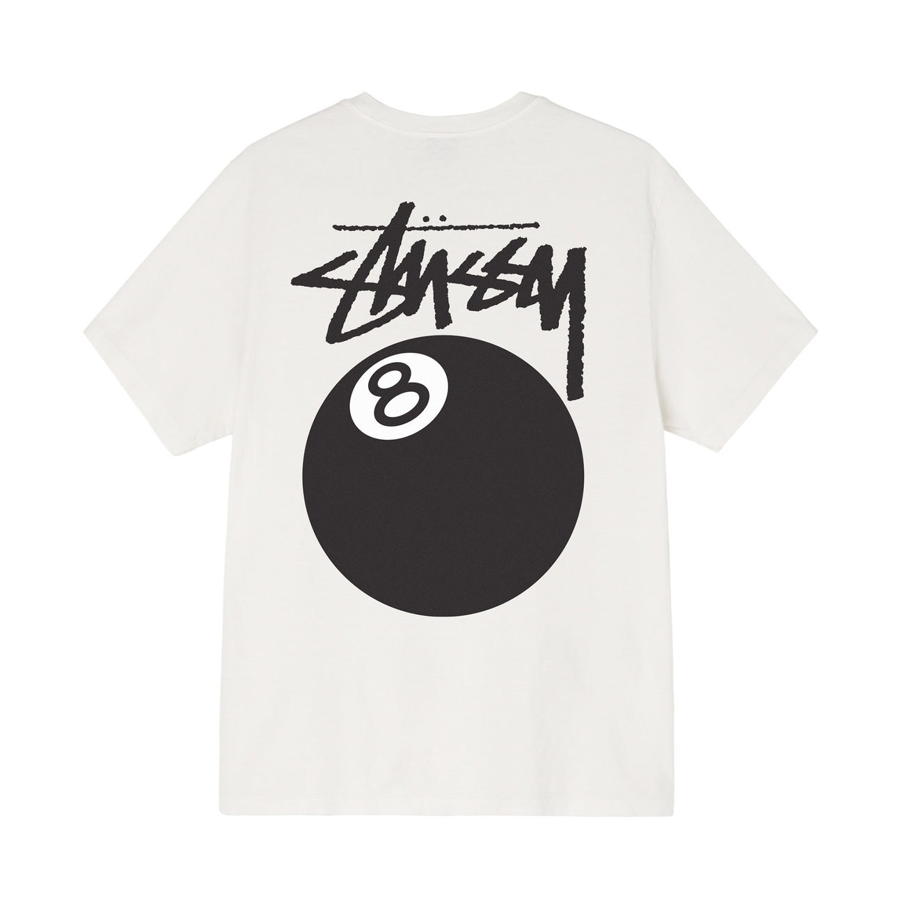 STUSSY 8 BALL TSHIRT - NATURAL