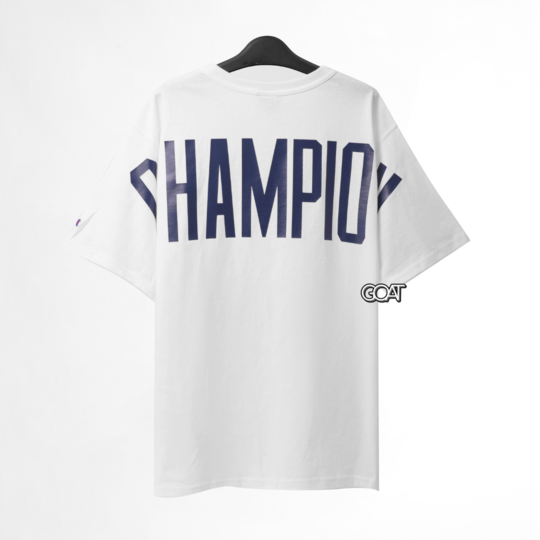 CHAMPION HERITAG BIGLOGO CUSTOM T-SHIRT - WHITE