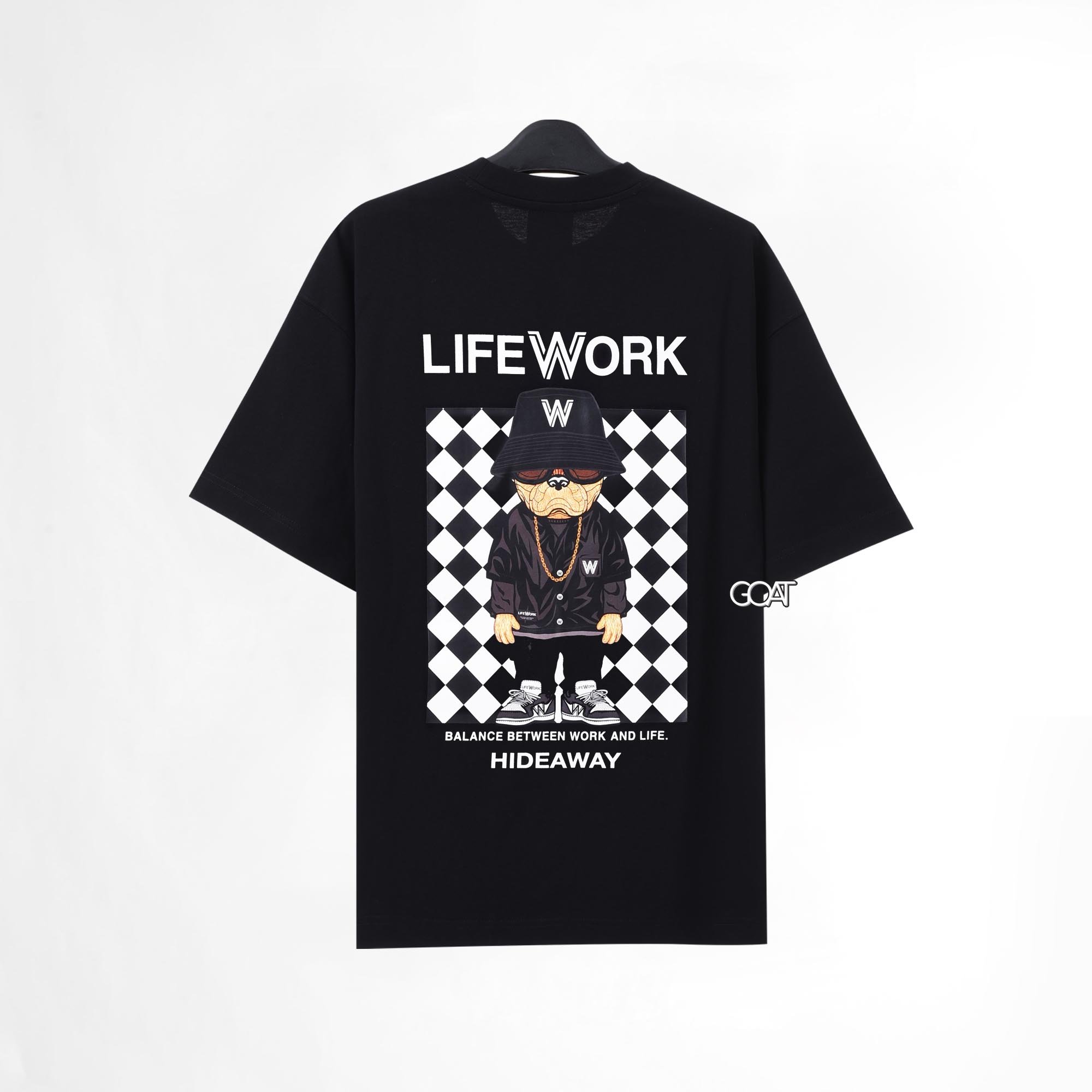 LIFE WORK BIG DOG HIDEAWAY TSHIRT - BLACK