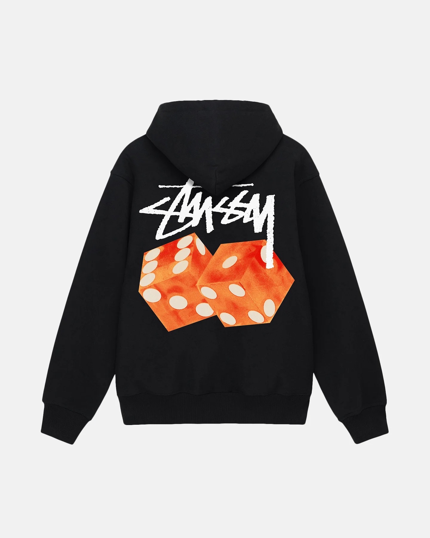 STUSSY DICE OUT HOODIE - BLACK