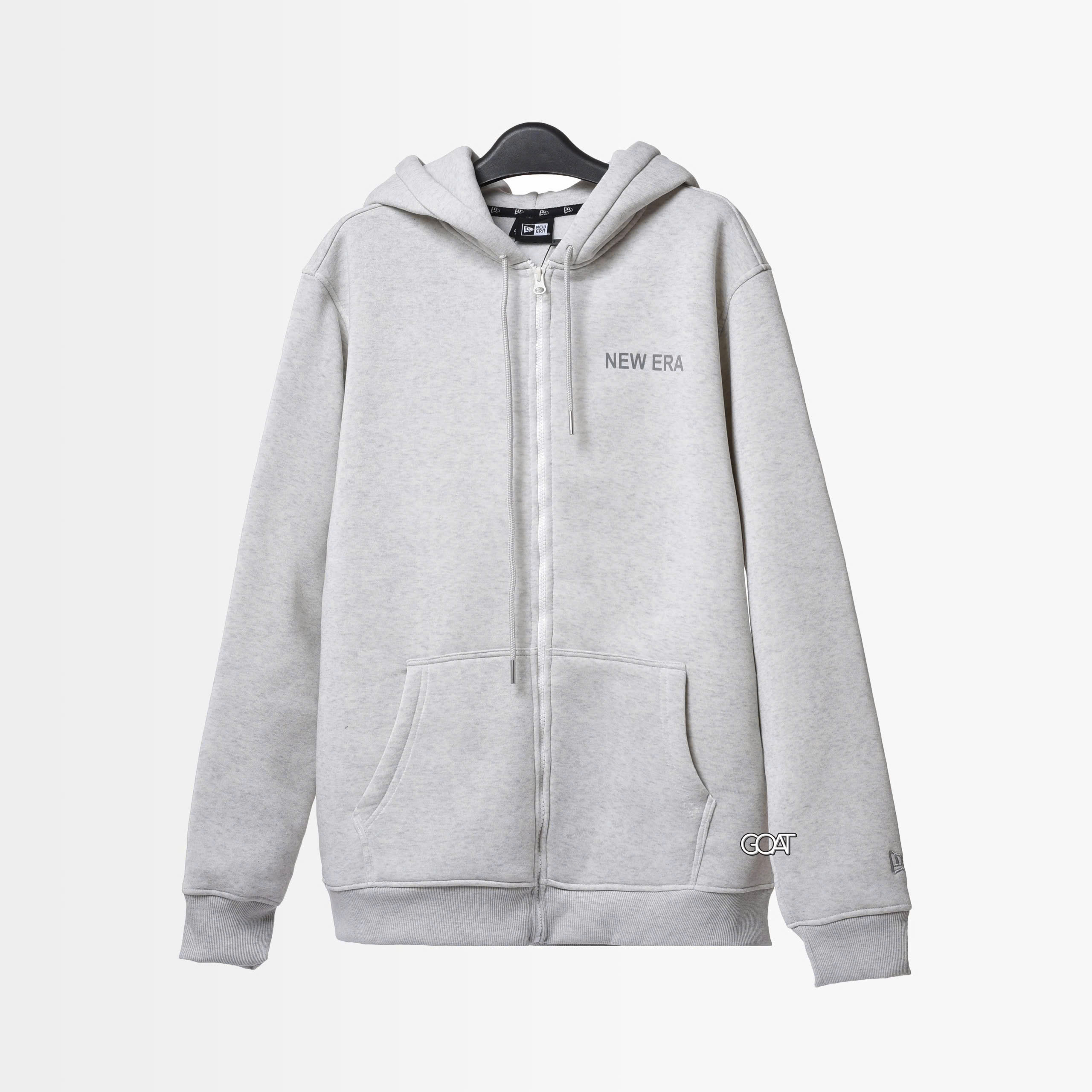 NEW ERA ESSENTIAL FT44 ZIP HOODIE - HEATHER GREY