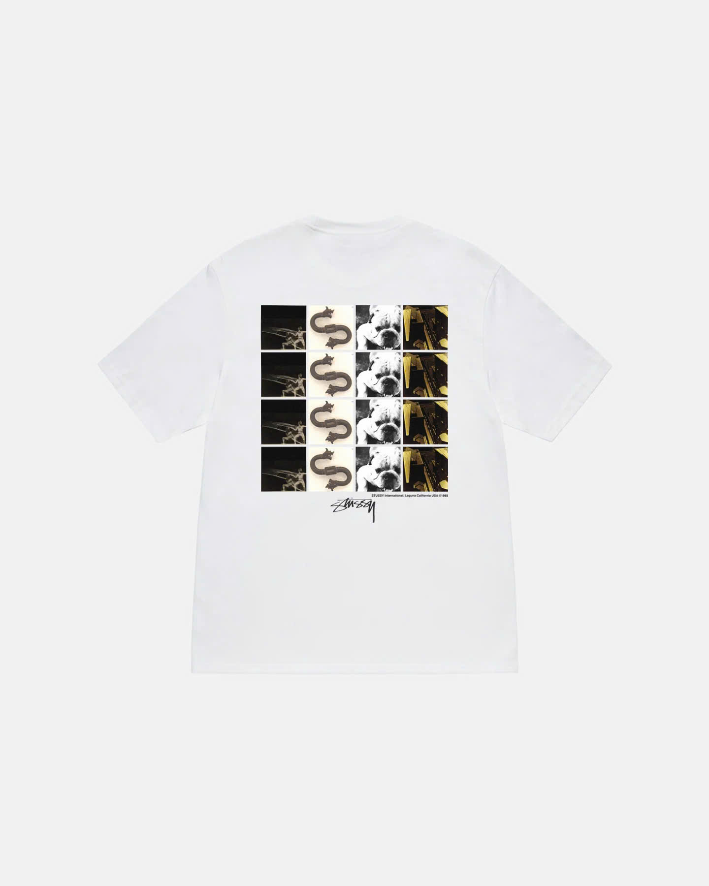 STUSSY GRID TEE - WHITE