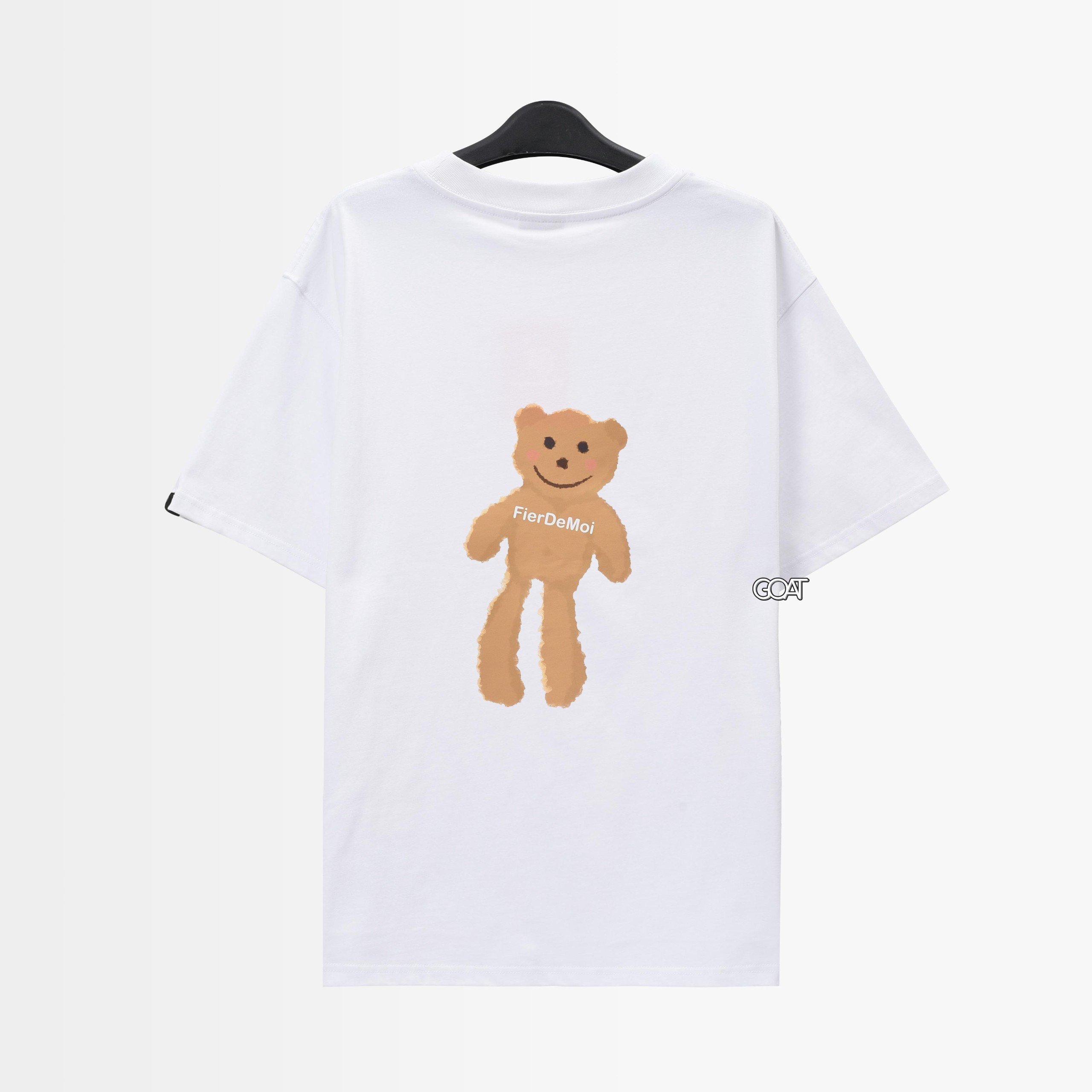 FIER THE MOI BEGIE LONG LEG BEAR BACK TSHIRT - WHITE