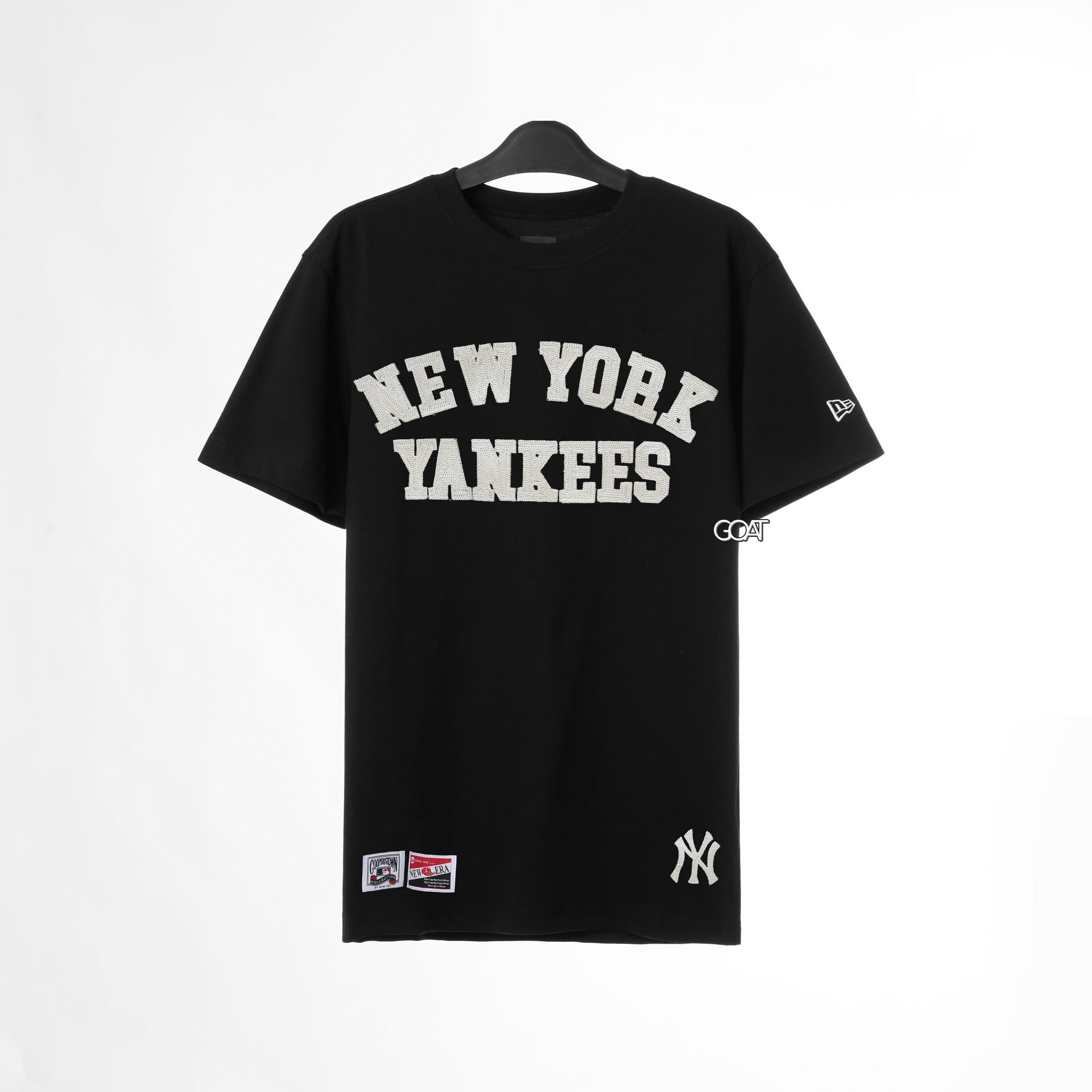 NEW ERA NY CHAIN STITCH TSHIRT - BLACK