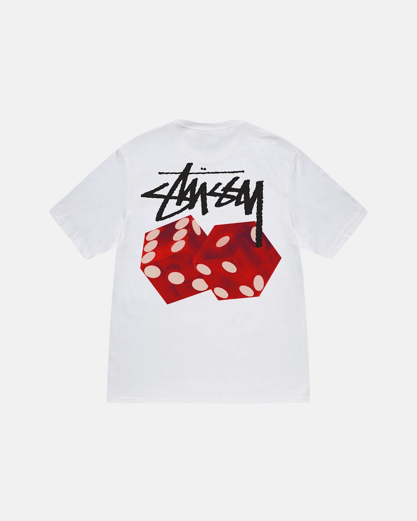 STUSSY DICE OUT TSHIRT - WHITE