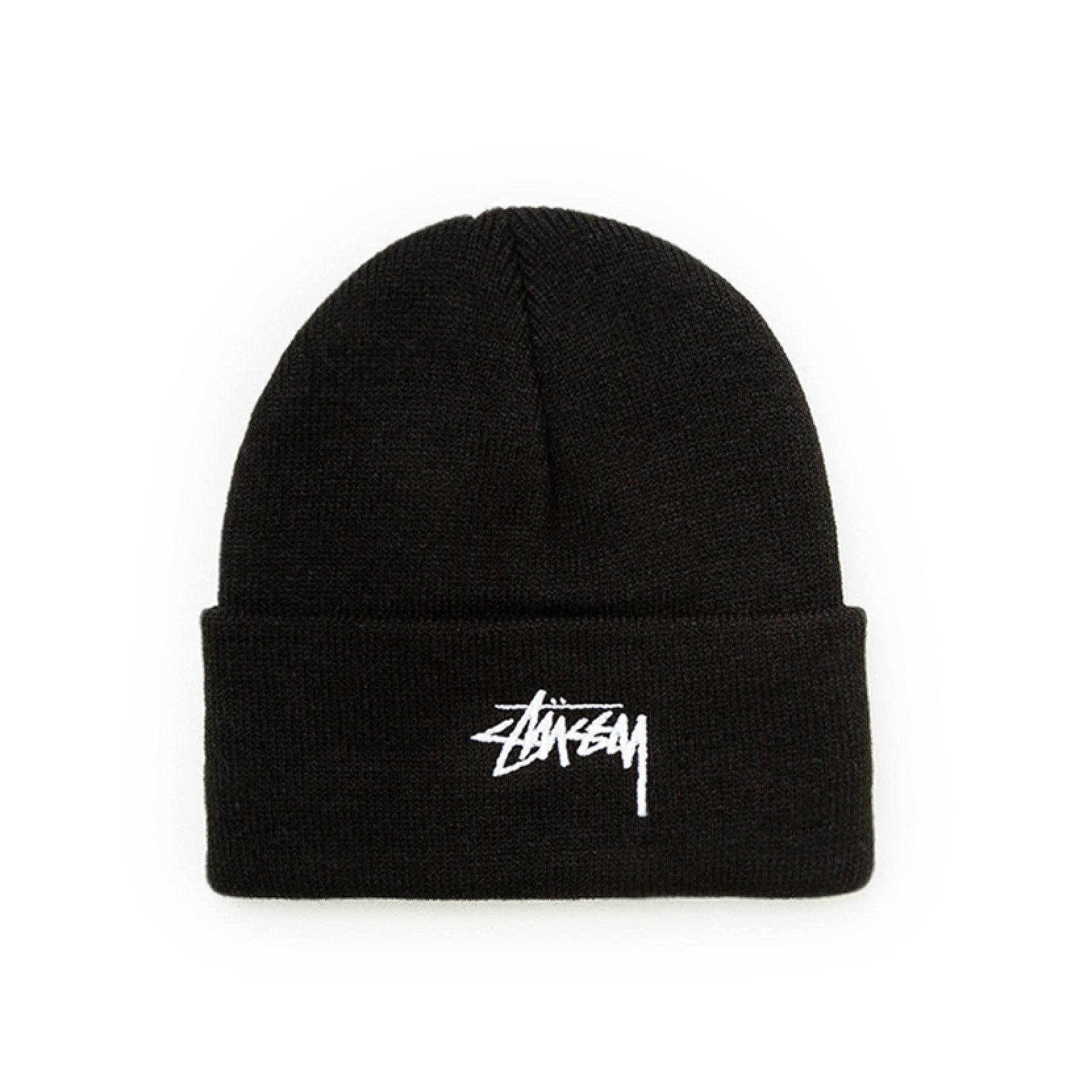 STUSSY STOCK HO17 CUFF BEANIE - BLACK