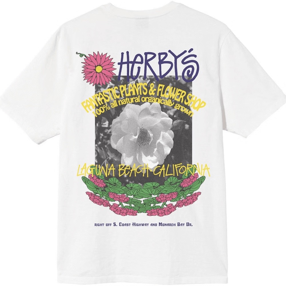 STUSSY HERBY TSHIRT - WHITE