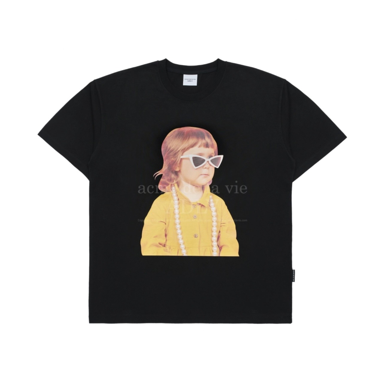 ADLV YELLOW SHIRT T-SHIRT - BLACK