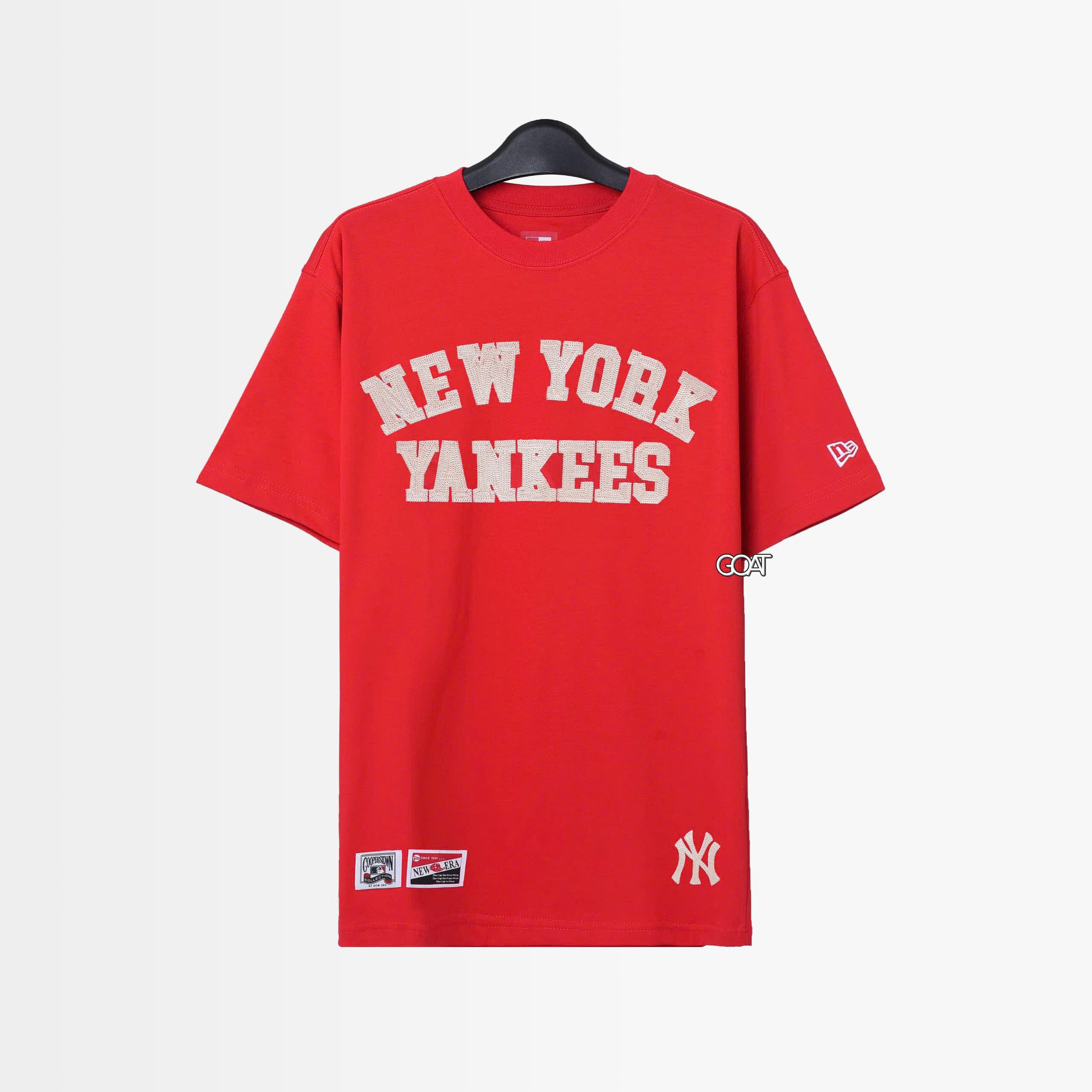 NEW ERA NY CHAIN STITCH TSHIRT - RED