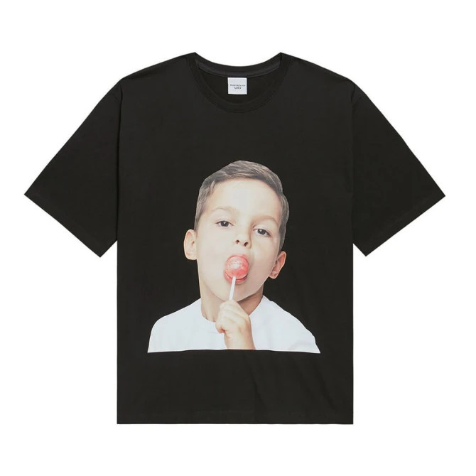 ADLV BABY FACE T SHORT SLEEVE CANDY T-SHIRT - BLACK