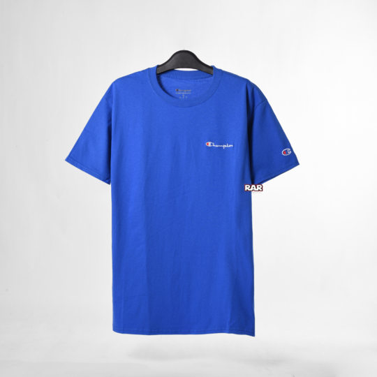 Champion Tagless Tshirt ,Embroidered Logo -  Royal Blue