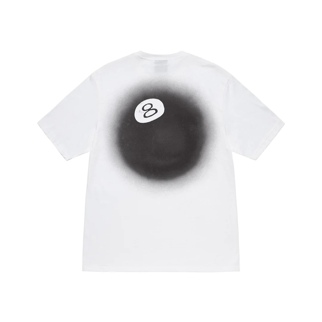 STUSSY 8 BALL FADE TSHIRT - WHITE