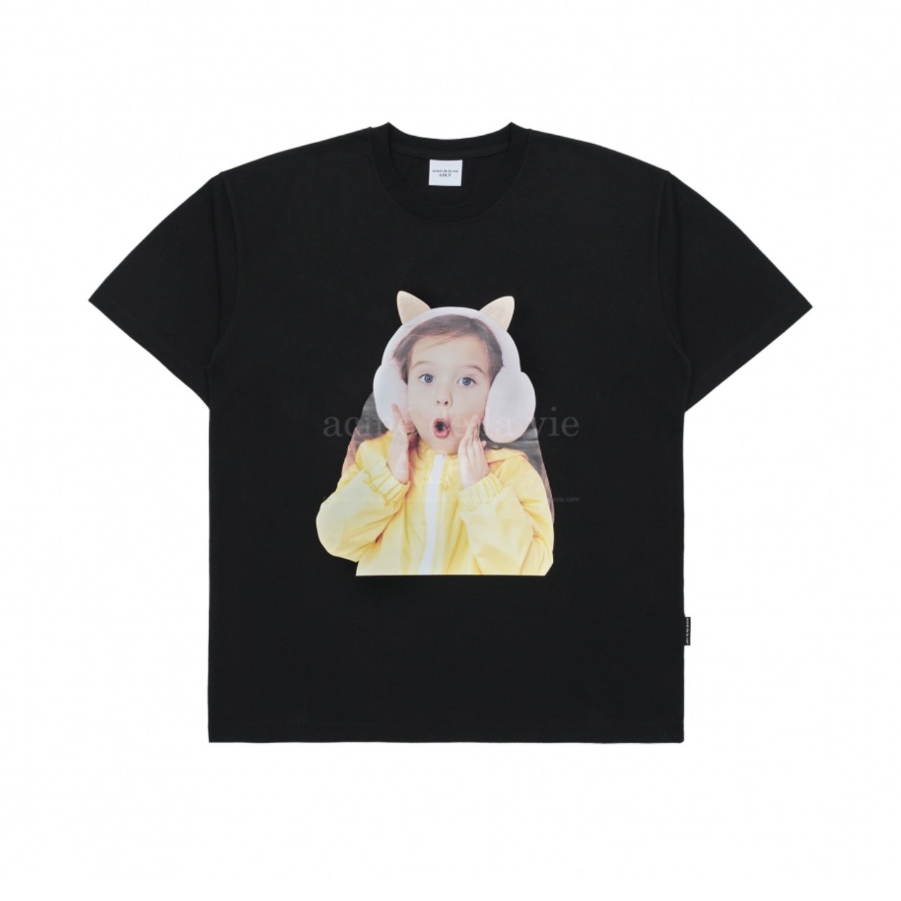 ADLV CAT EARPLUG T-SHIRT - BLACK