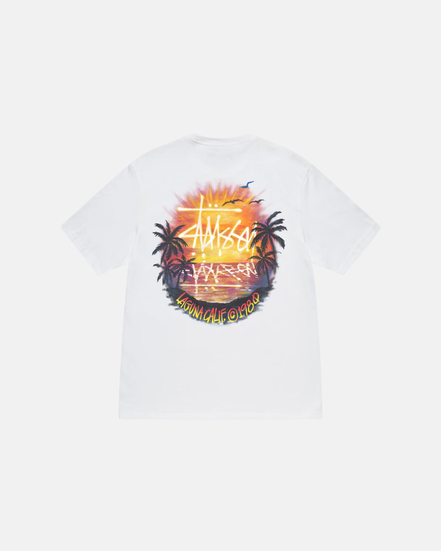 STUSSY SUNSET TEE - WHITE