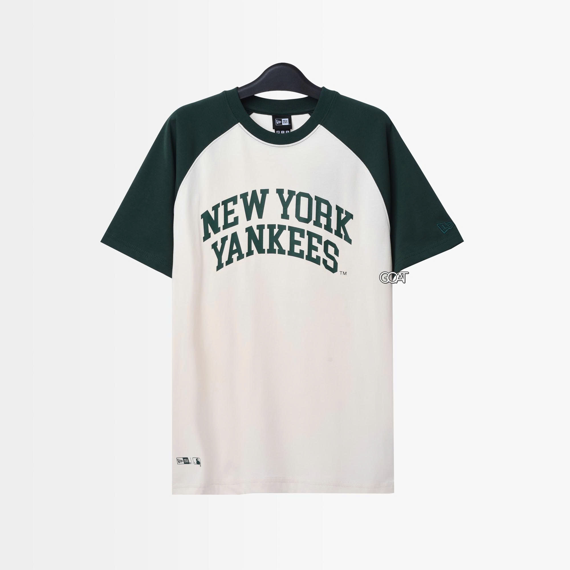 NEW ERA ARCH T-SHIRT - DARK GREEN/IVORY