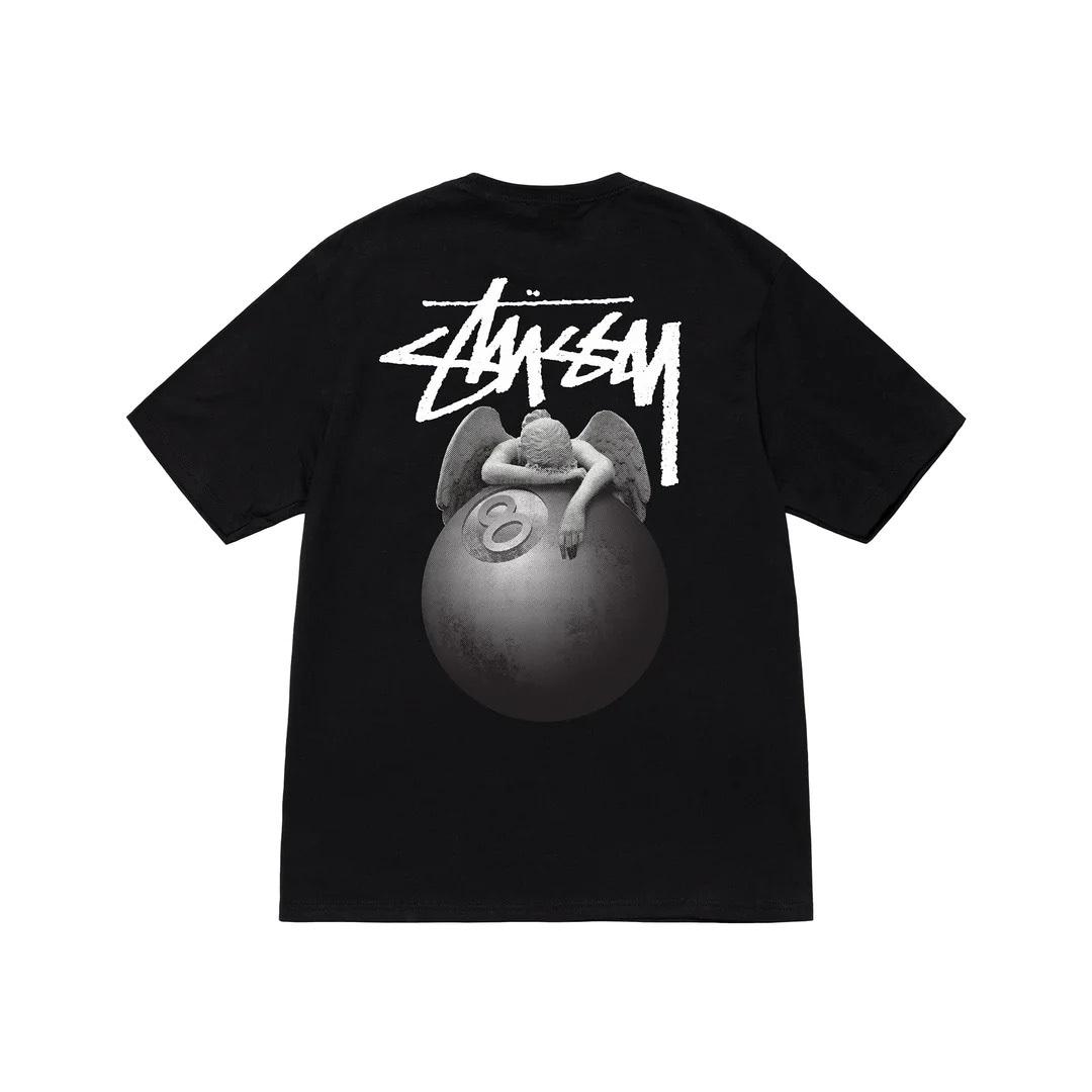 STUSSY ANGEL TSHIRT - BLACK