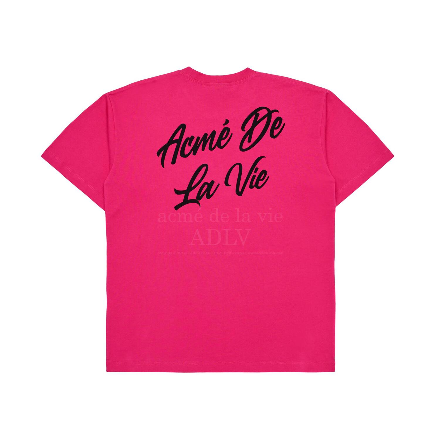 ADLV BABY FACE SHORT SLEEVE PRINTING LOGO TSHIRT - PINK