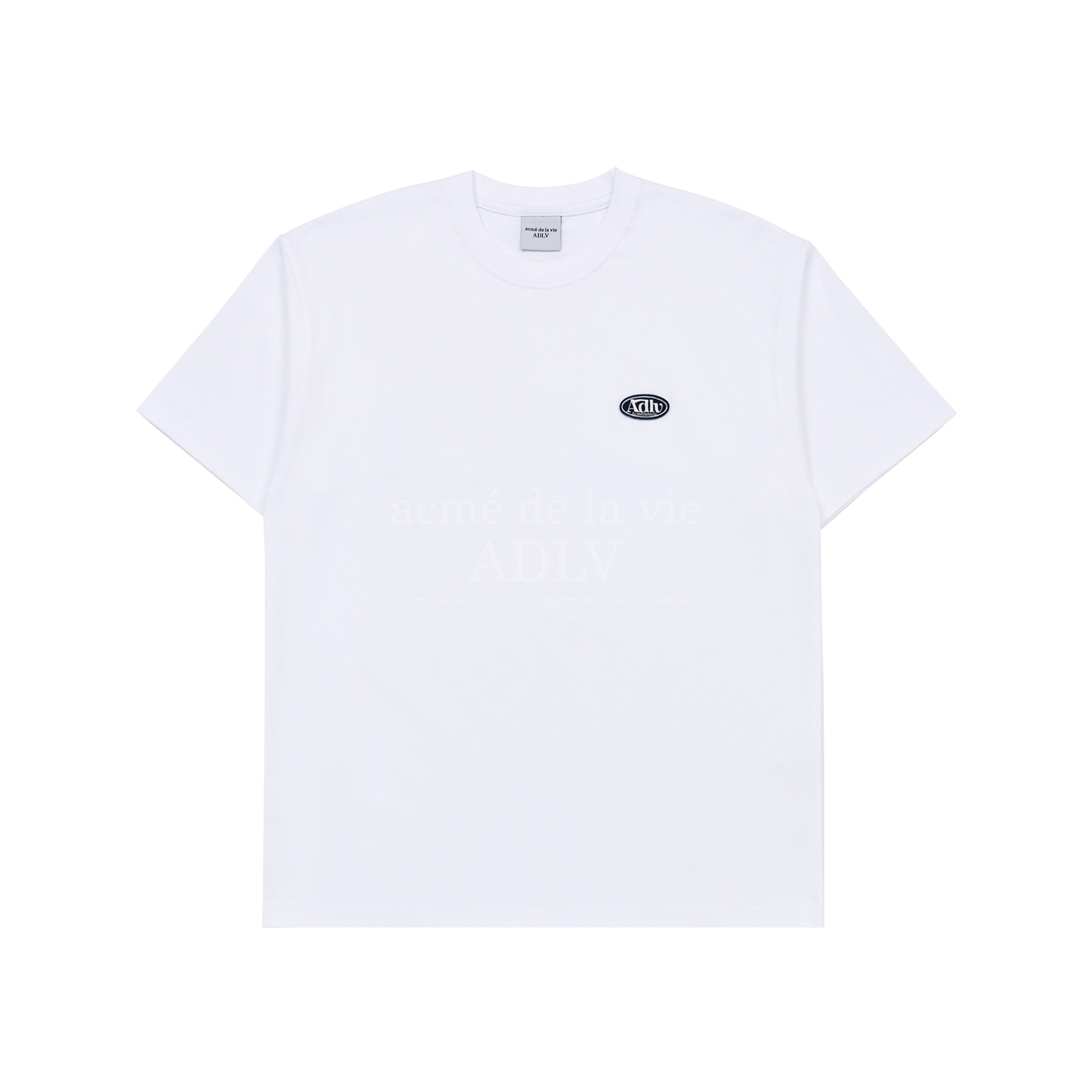 ADLV BABY FACE SHORT SLEEVE CIRCLE WAPPEN TSHIRT - WHITE