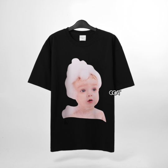 ADLV Baby Face Short Sleeve Bubble Tshirt - Black