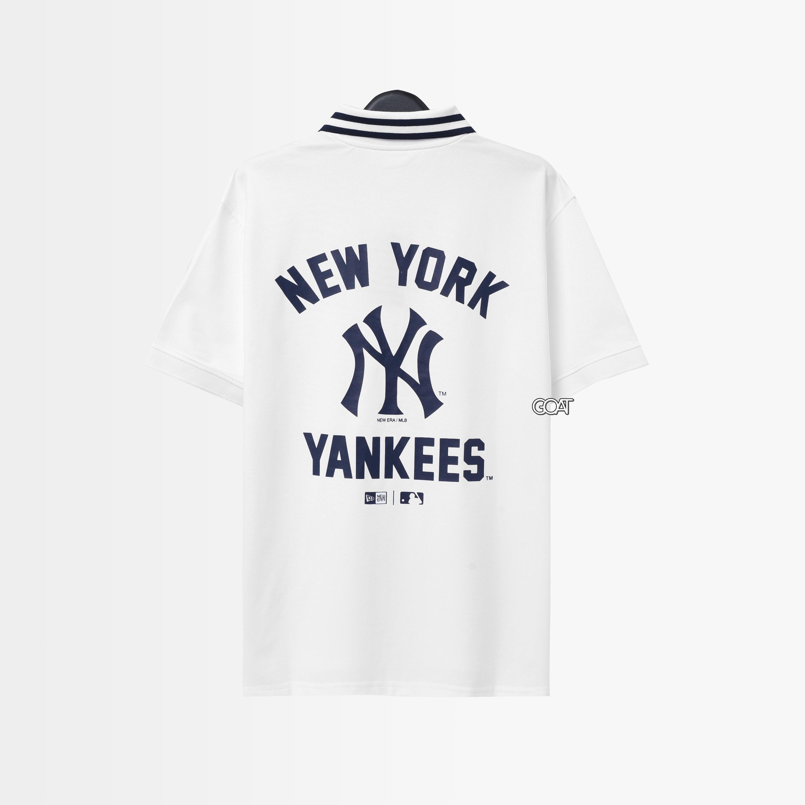 NEW ERA NY YANKEES BACK POLO SHIRT - WHITE