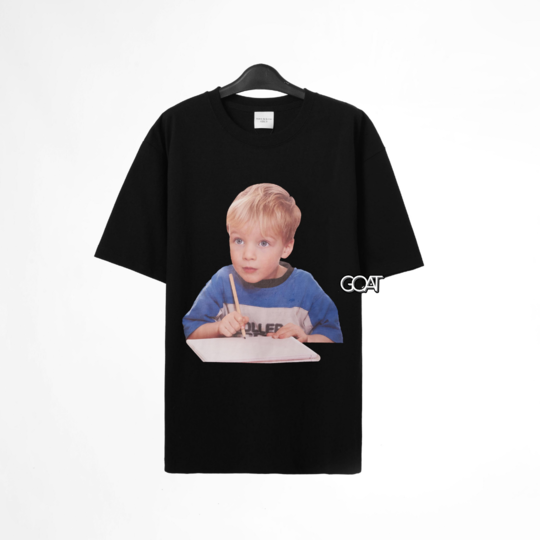 ADLV BABY FACE SHORT SLEEVE STUDY BOY TSHIRT - BLACK