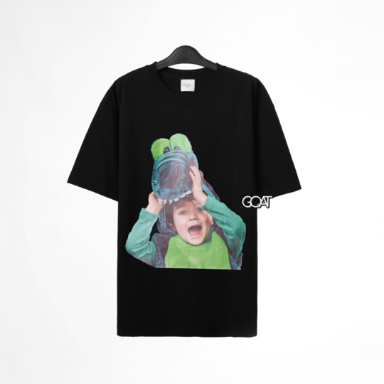 ADLV BABY FACE SHORT SLEEVE CROCODILE DOLL TSHIRT - BLACK