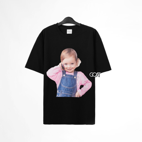 ADLV BABY FACE SHORT SLEEVE TELEPHONE TSHIRT - BLACK