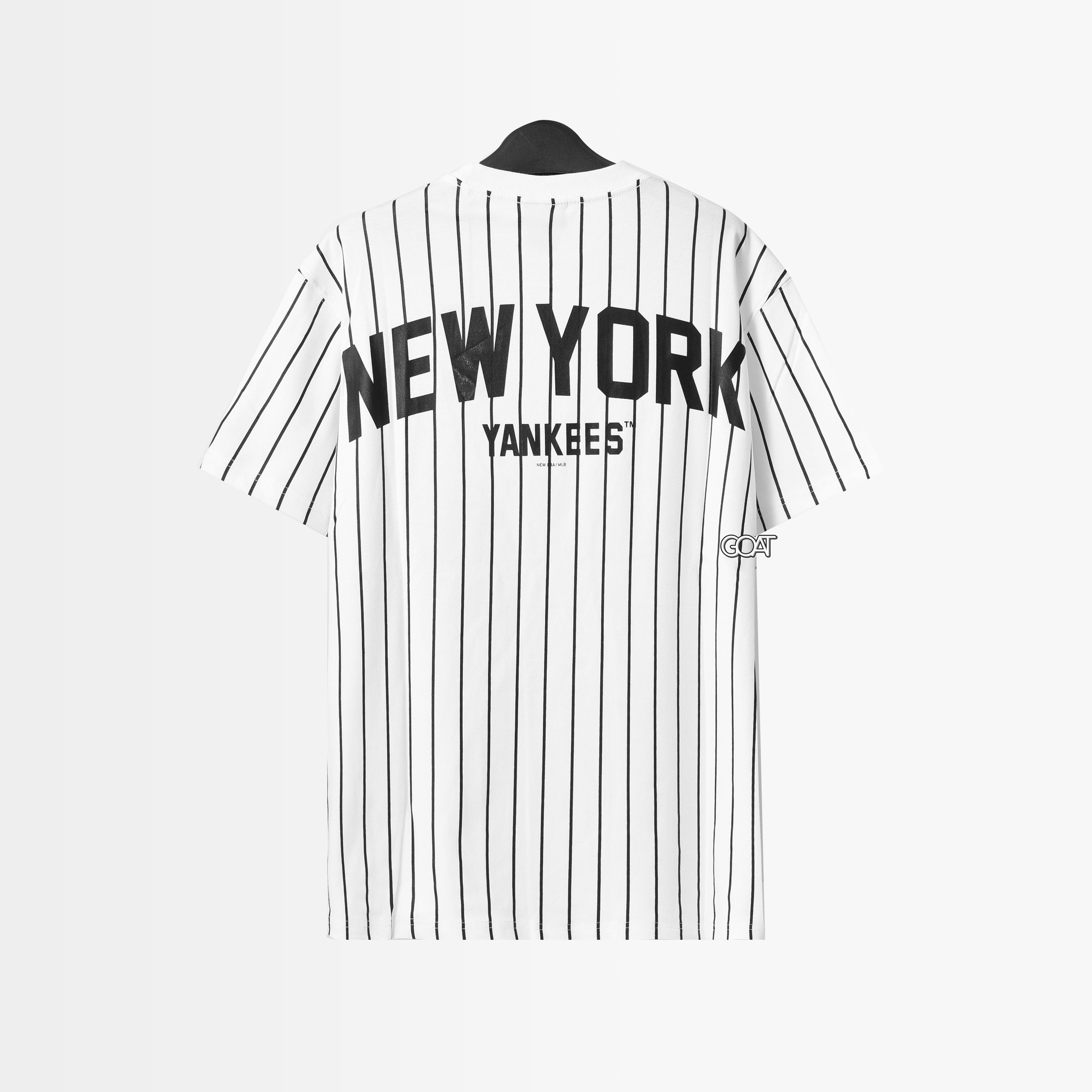 NEW ERA MLB STRIPED LOGO TSHIRT - WHITE