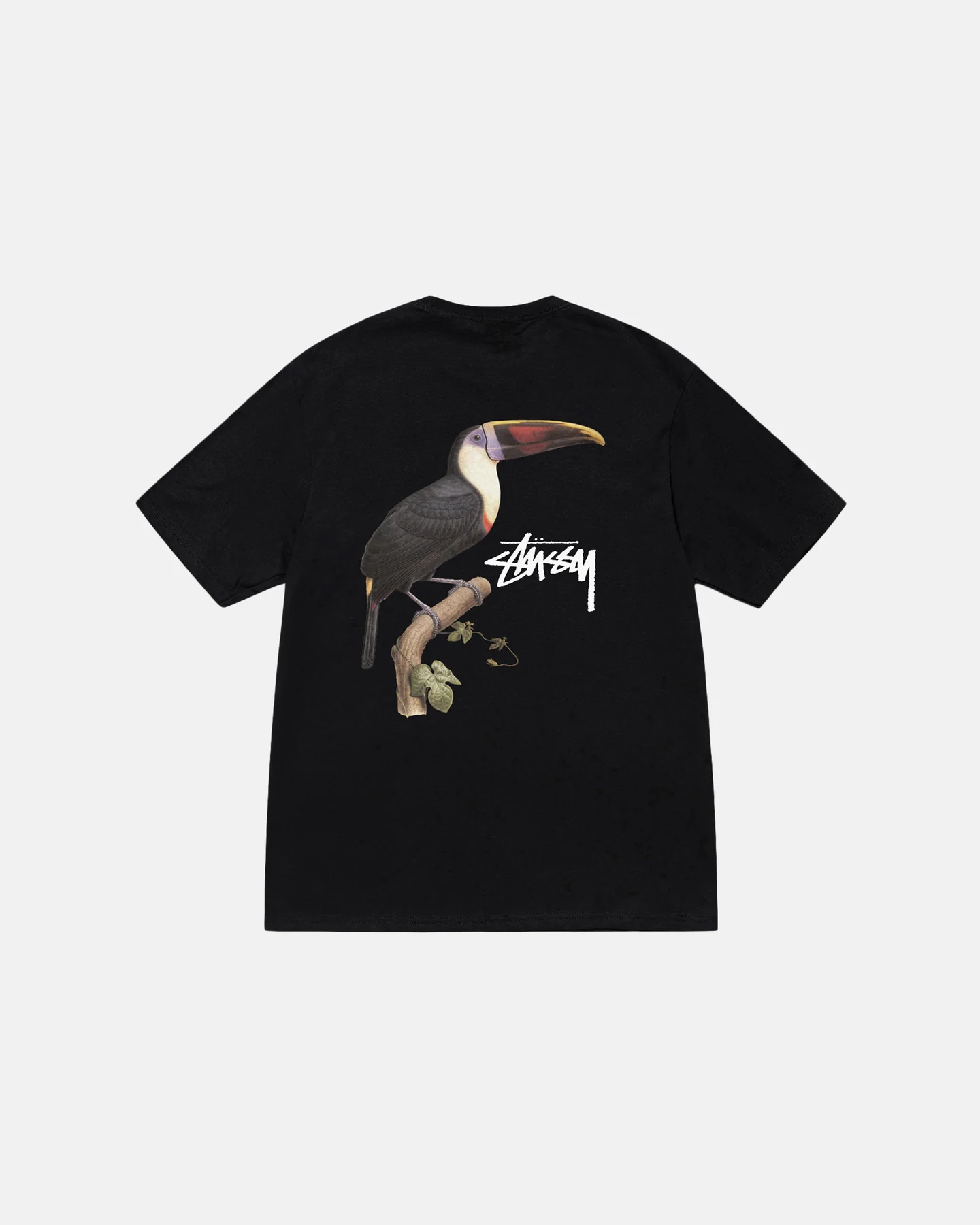 STUSSY TOUCAN TEE - BLACK