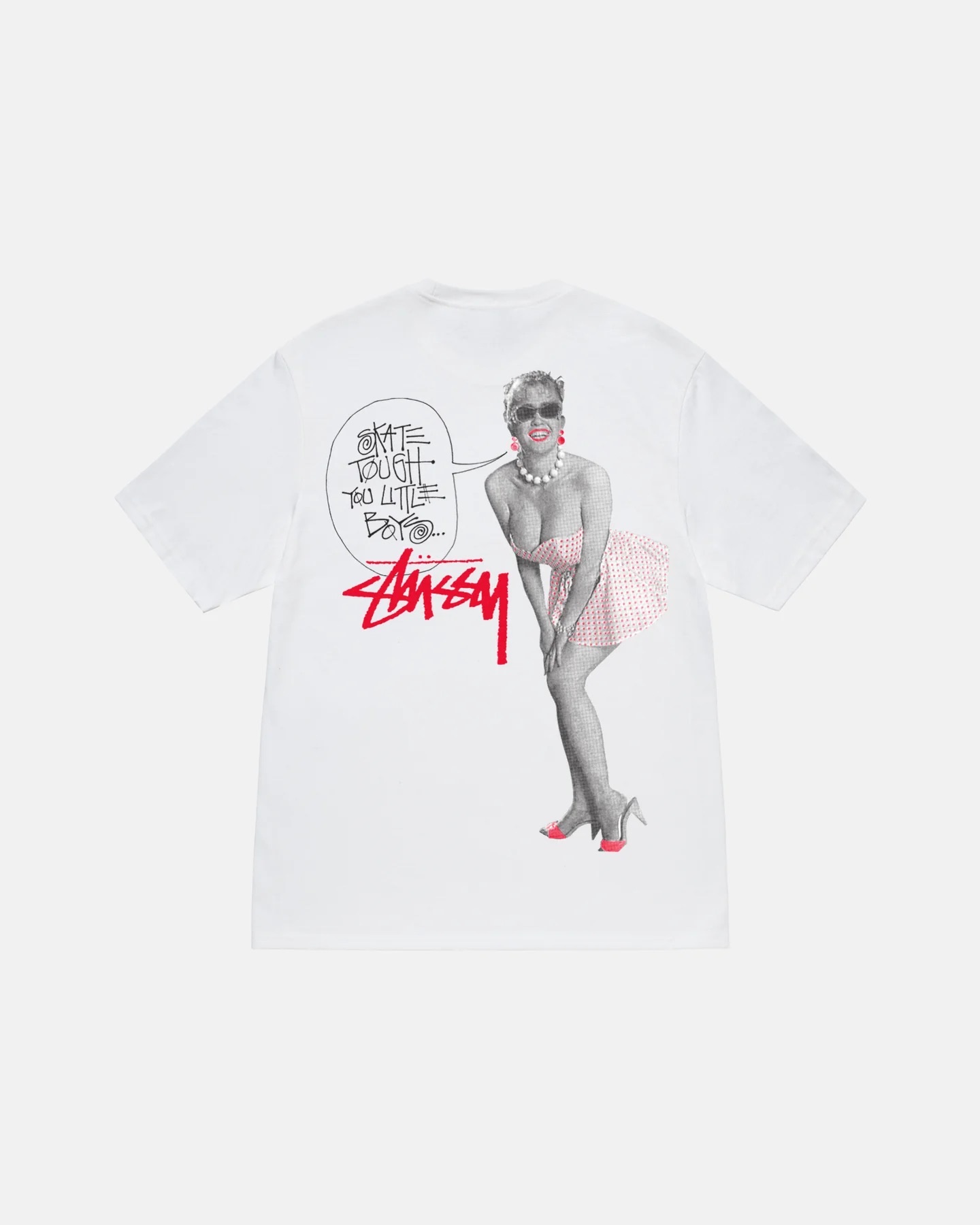 STUSSY STAKE TOUGH TSHIRT - WHITE