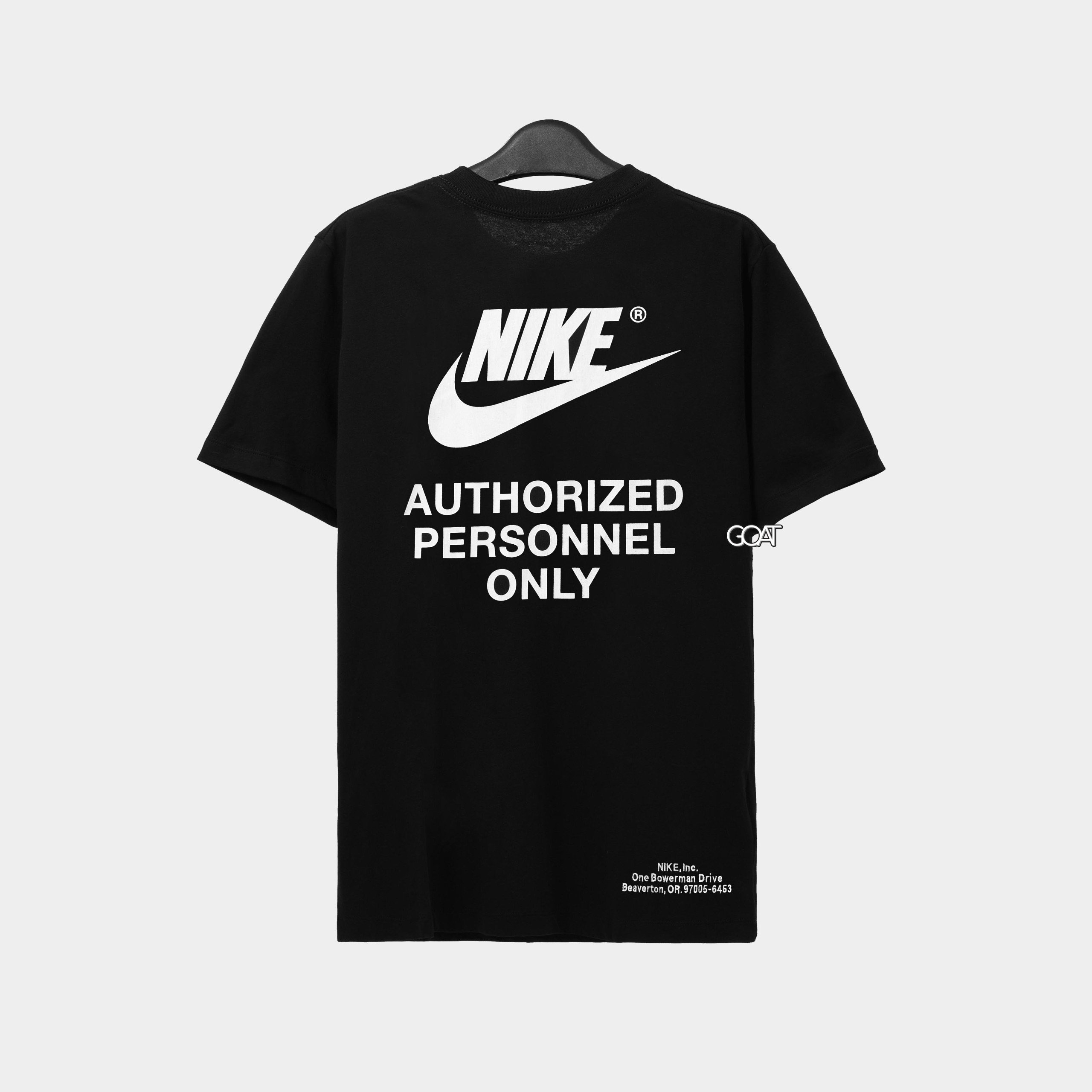 NIKE AUTHORIZED PRESONNEL ONLY T-SHIRT - BLACK