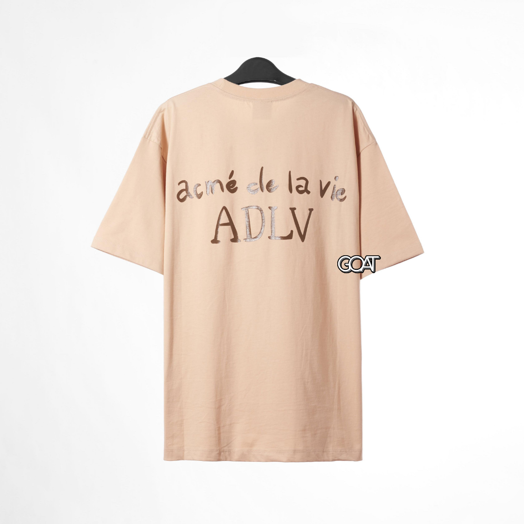 ADLV GLOSSY BASIC T-SHIRT - BEIGE