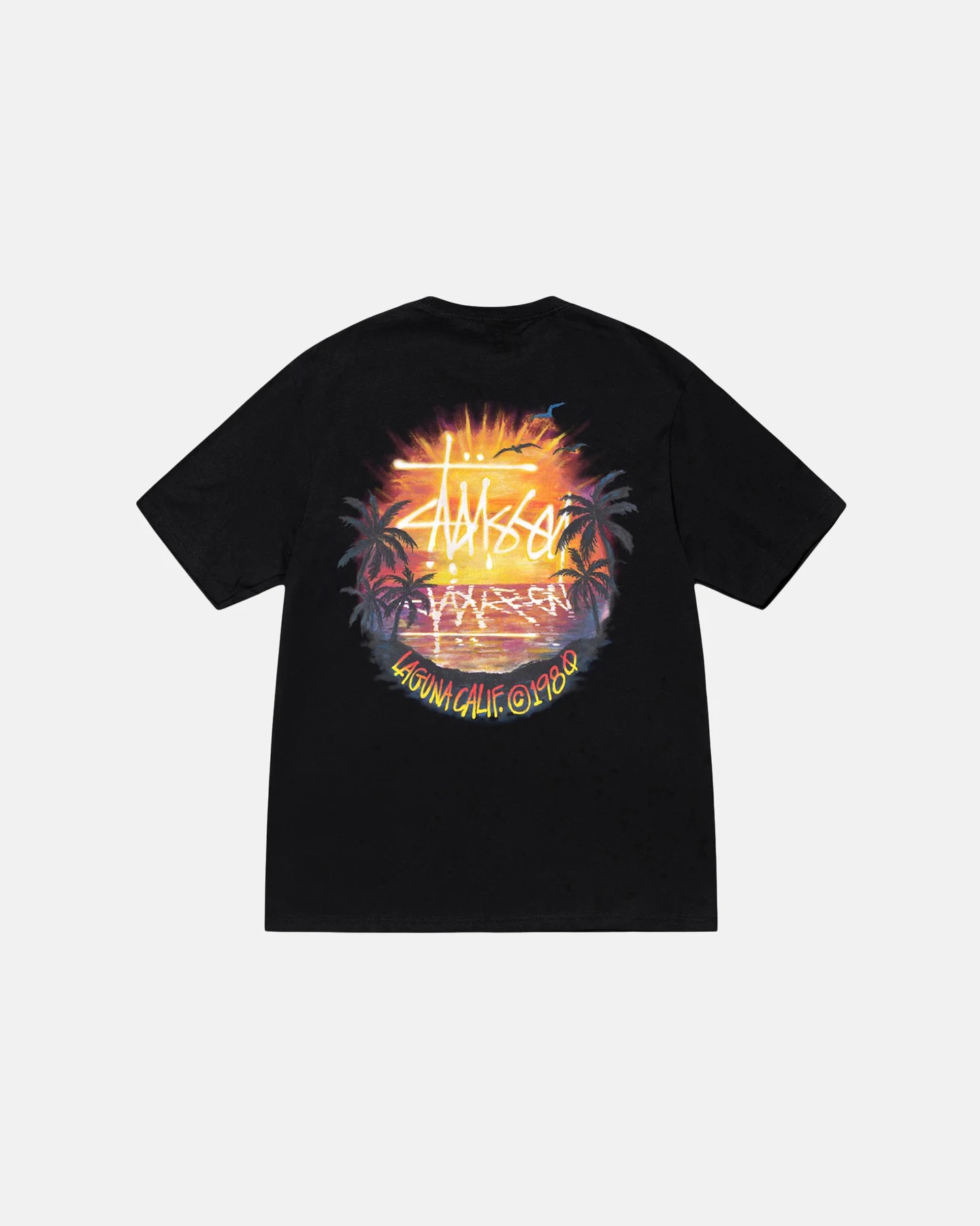 STUSSY SUNSET TEE - BLACK