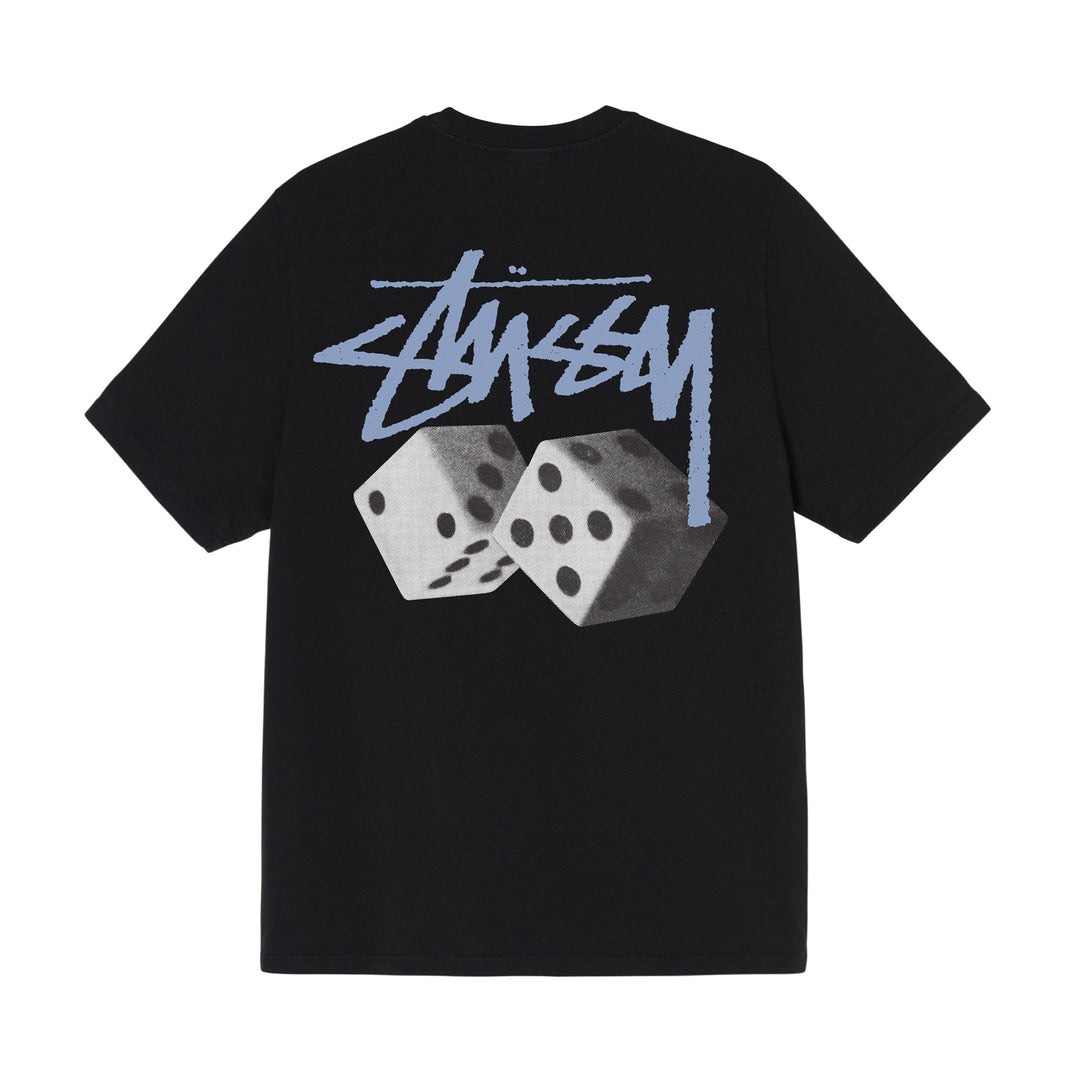 STUSSY ROLL THE DICE TSHIRT - BLACK