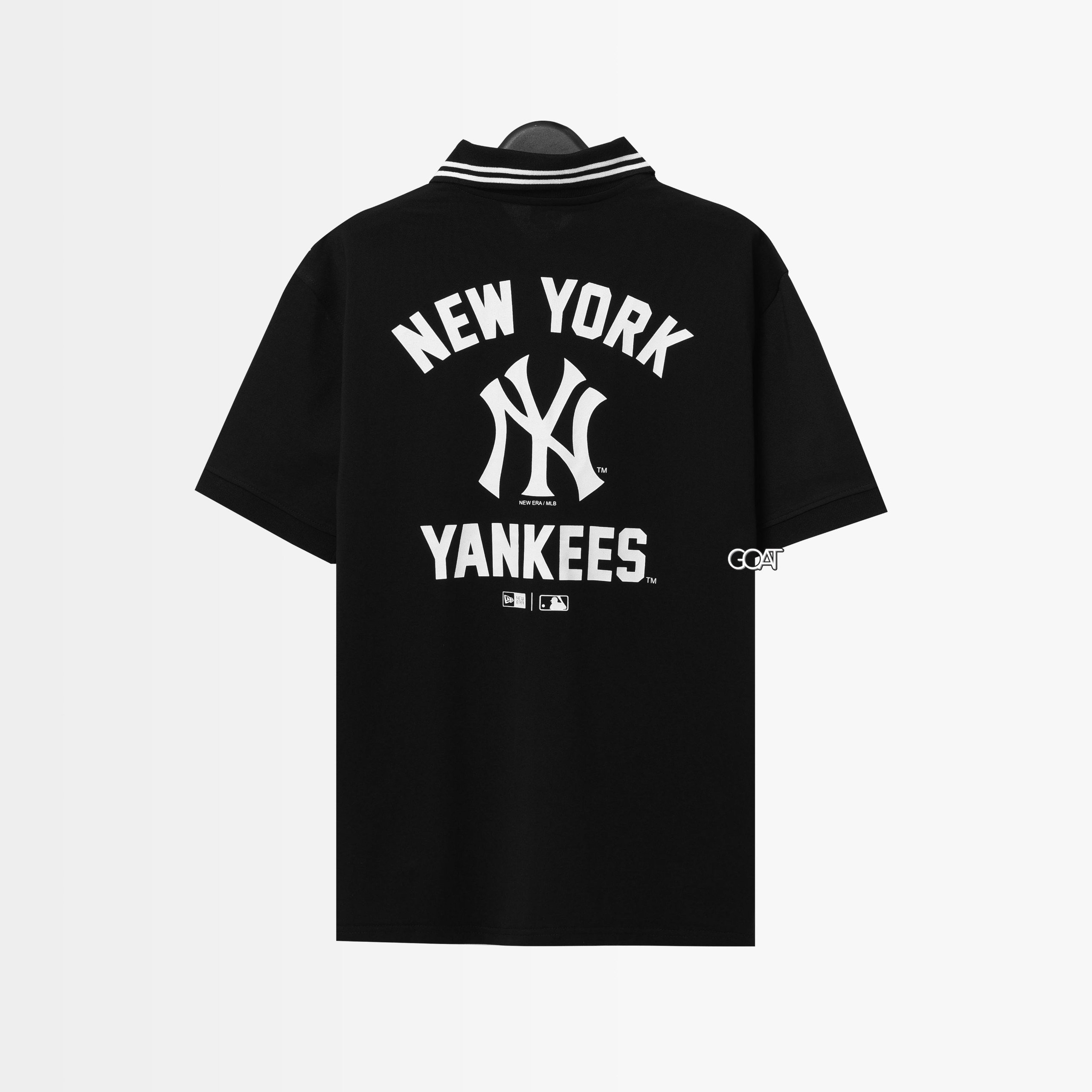 NEW ERA NY YANKEES BACK POLO SHIRT - BLACK