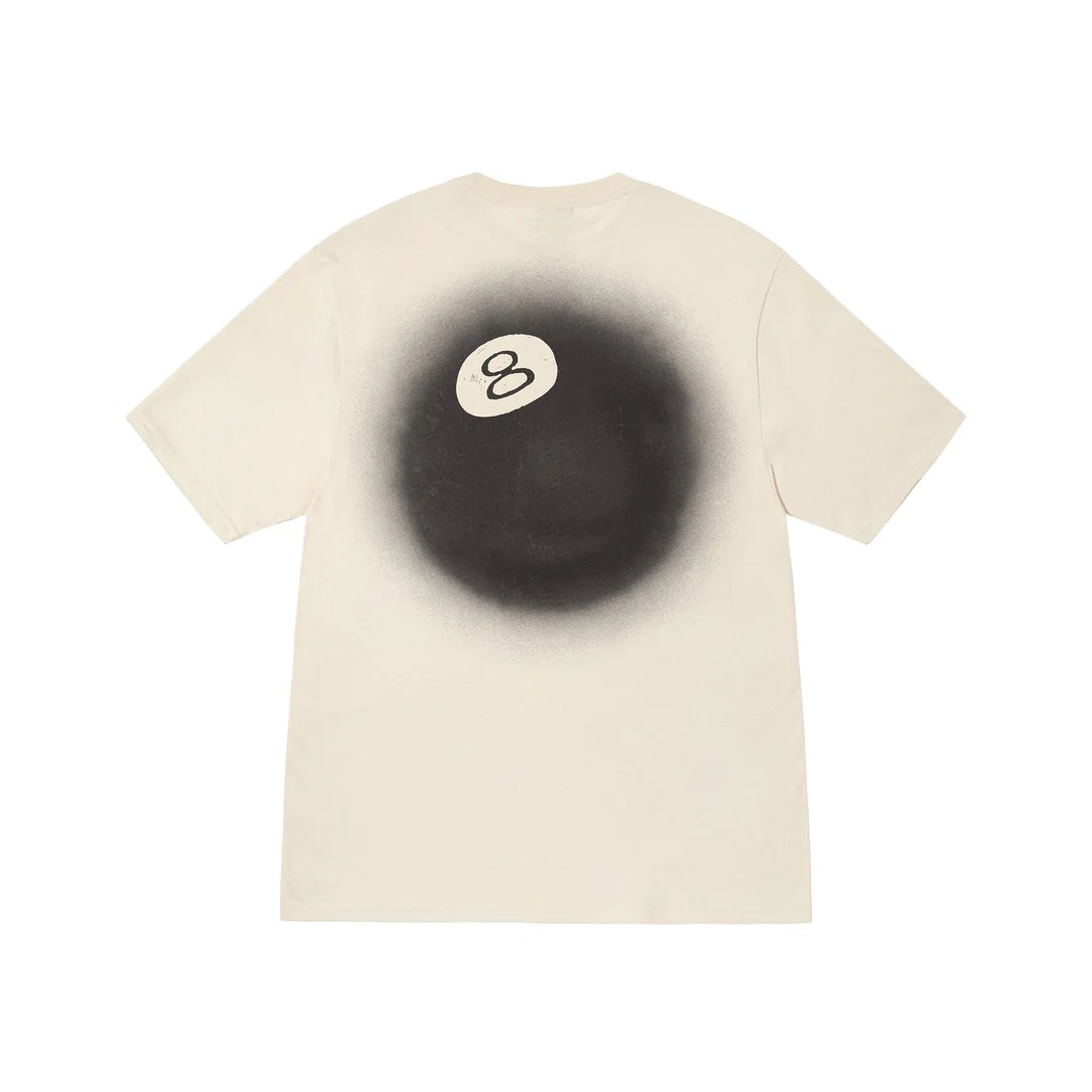 STUSSY 8 BALL FADE TSHIRT - PUTTY