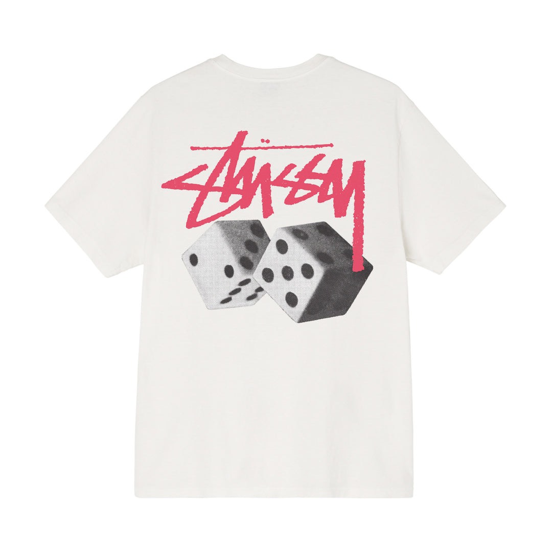 STUSSY ROLL THE DICE TSHIRT - NATURAL