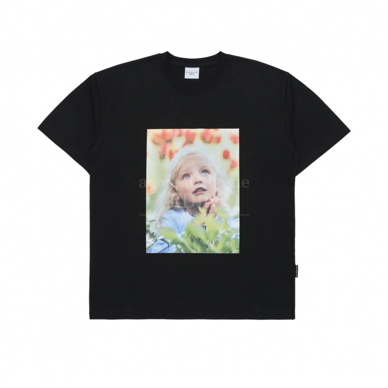 ADLV FLOWER GARDEN GIRL T-SHIRT - BLACK