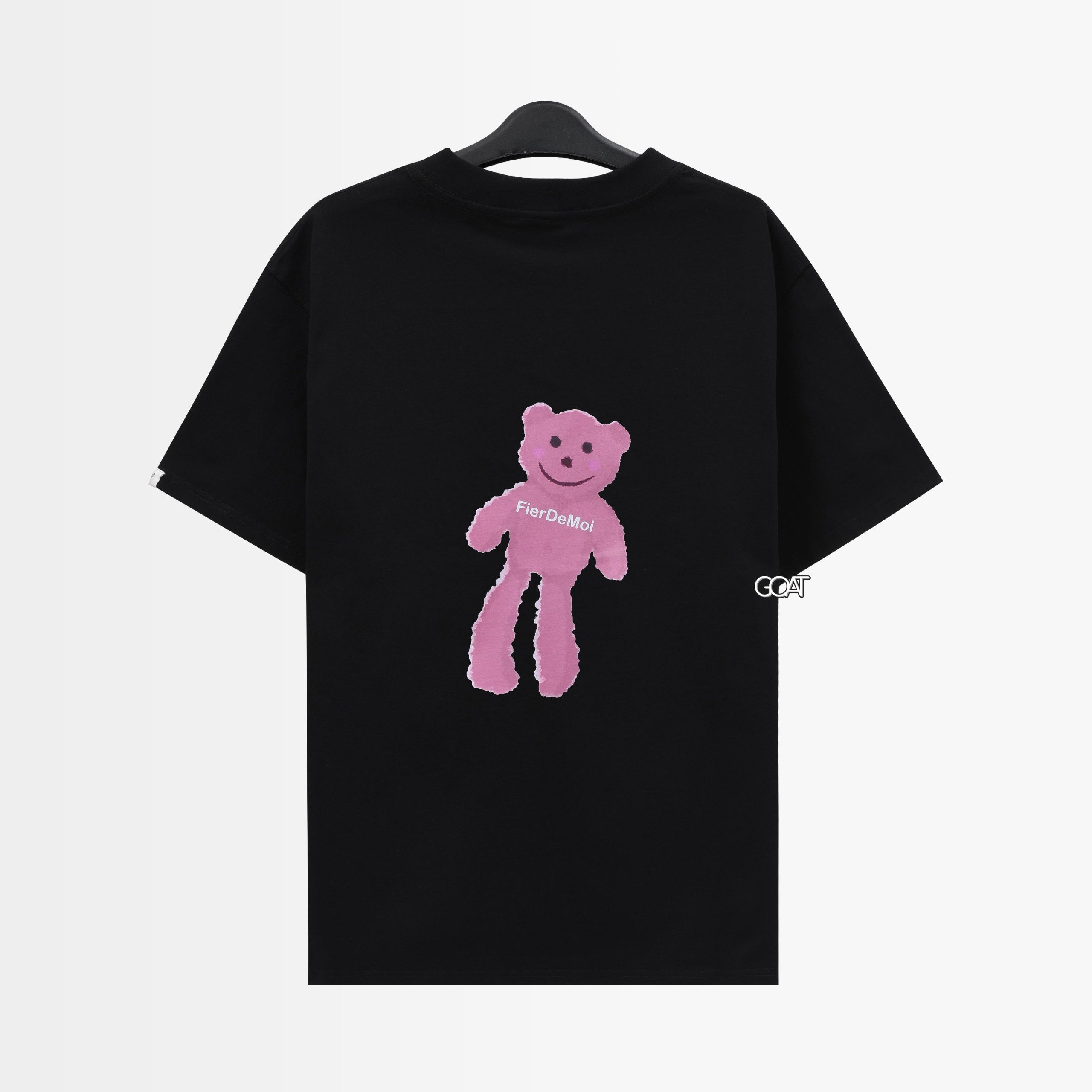 FIER THE MOI PINK LONG LEG BEAR BACK TSHIRT - BLACK