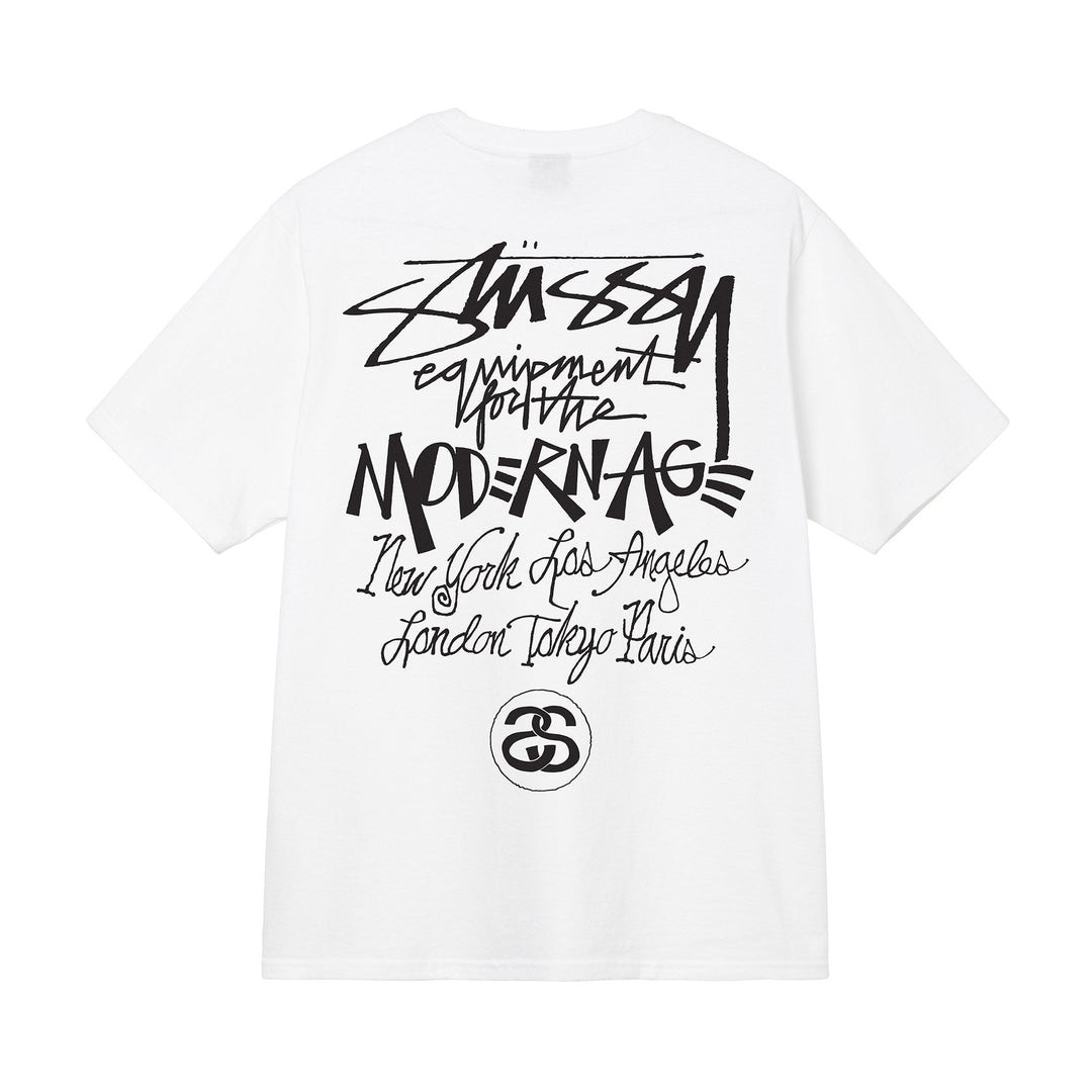 STUSSY MODERN AGE TSHIRT - WHITE