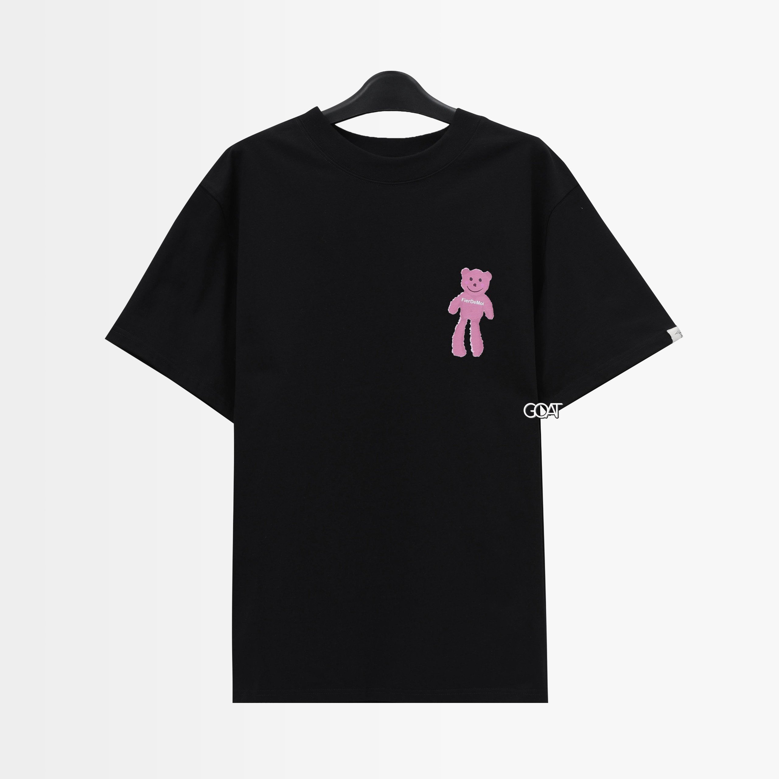 FIER DE MOI PINK LONG LEG BEAR TSHIRT - BLACK