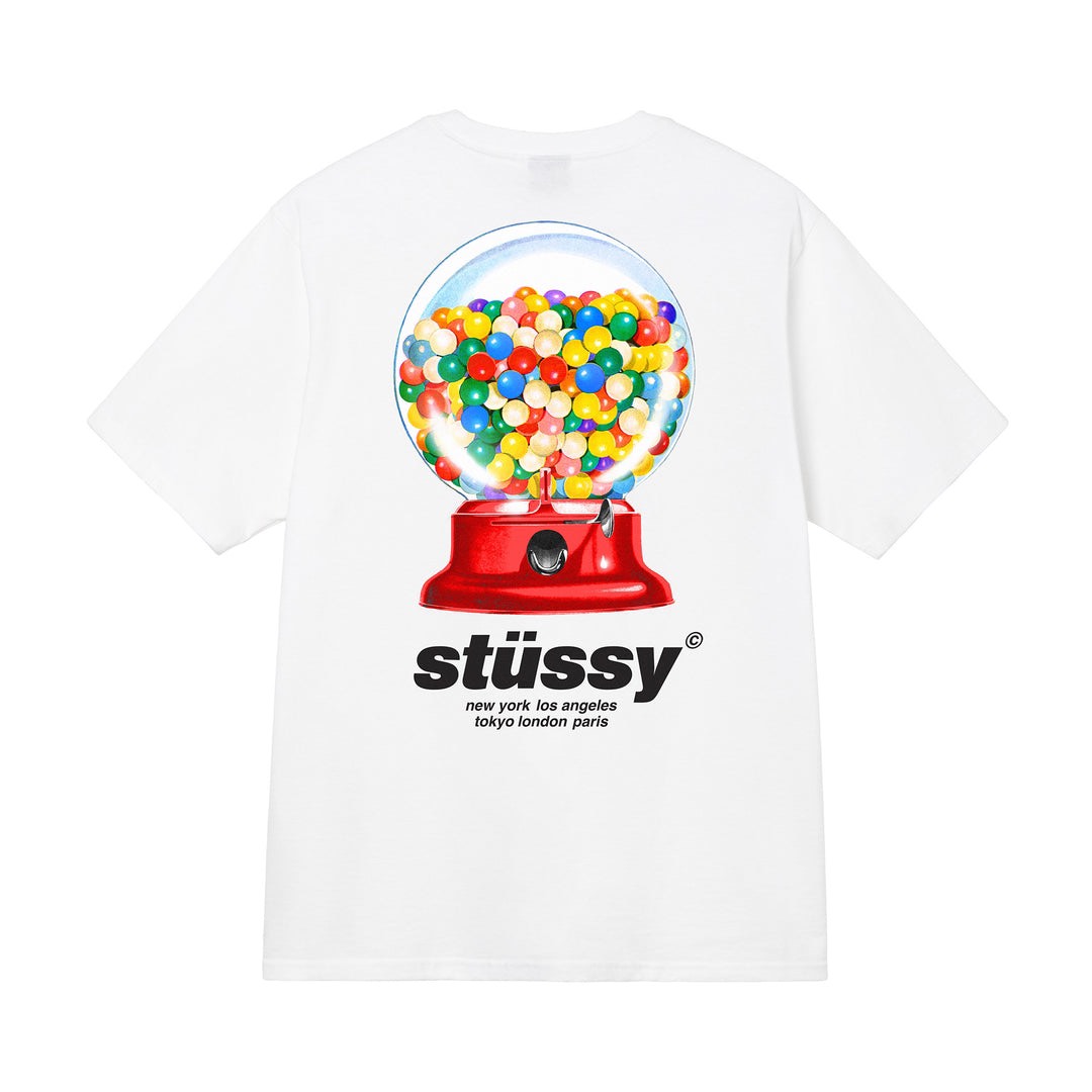 STUSSY GUMBALL TSHIRT - WHITE