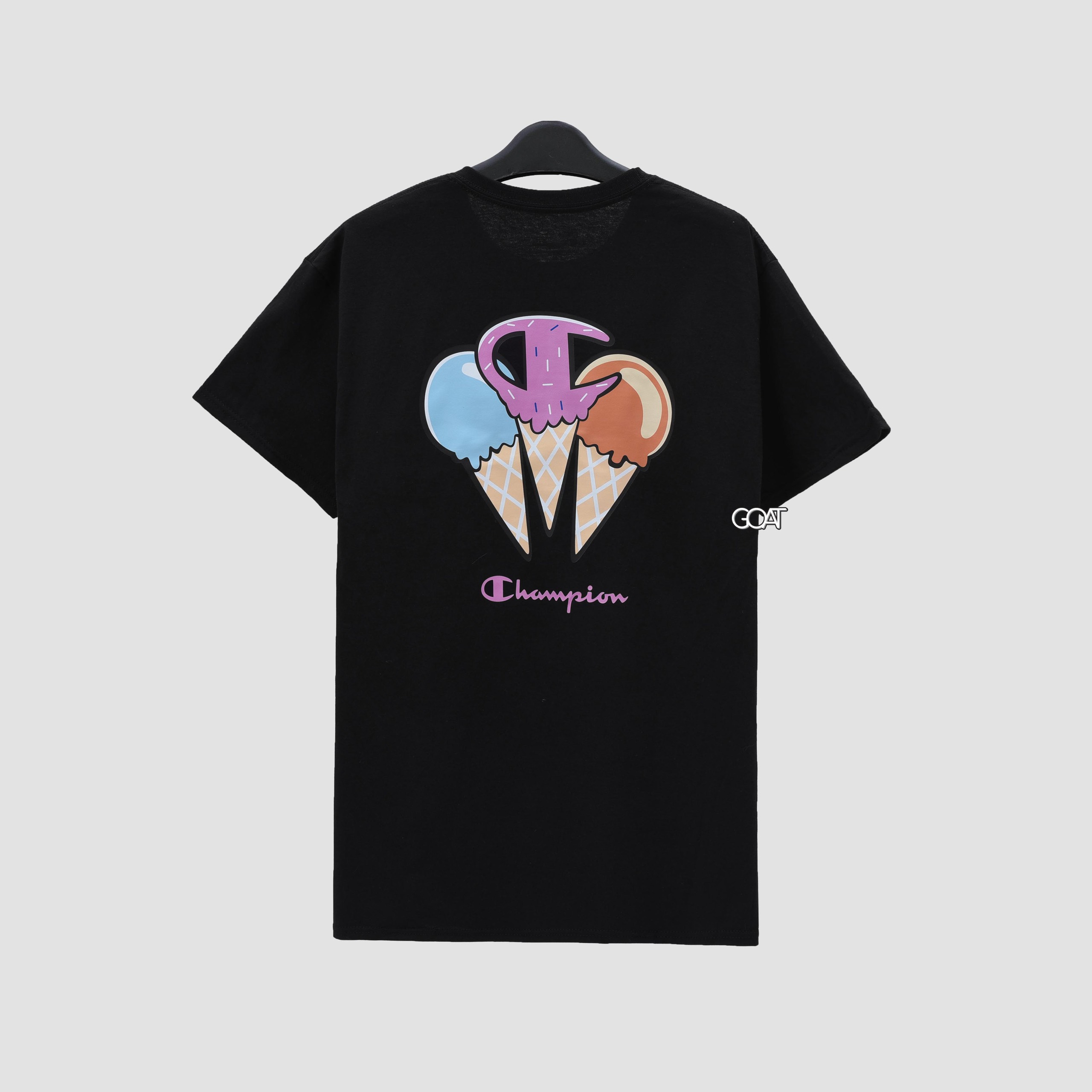 CHAMPION LIFE GRAPHIC ICE CREAM TSHIRT - BLACK