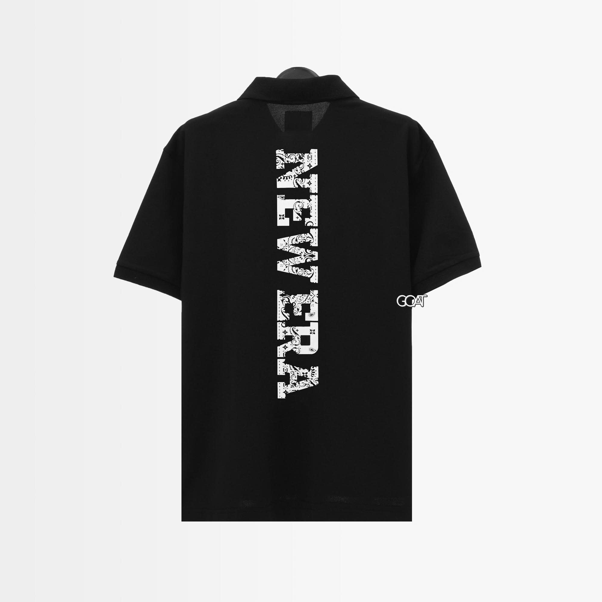 NEW ERA VERTICAL BANDANA POLO SHIRT - BLACK