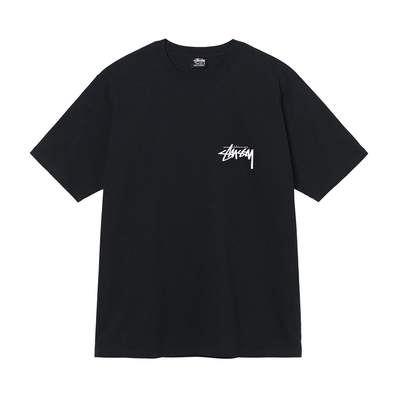 STUSSY BASIC TSHIRT - BLACK THE GOAT AUTHENTIC