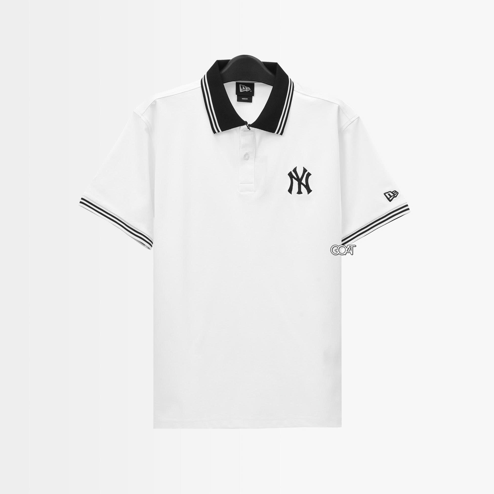 NEW ERA NY LOGO POLO SHIRT - WHITE