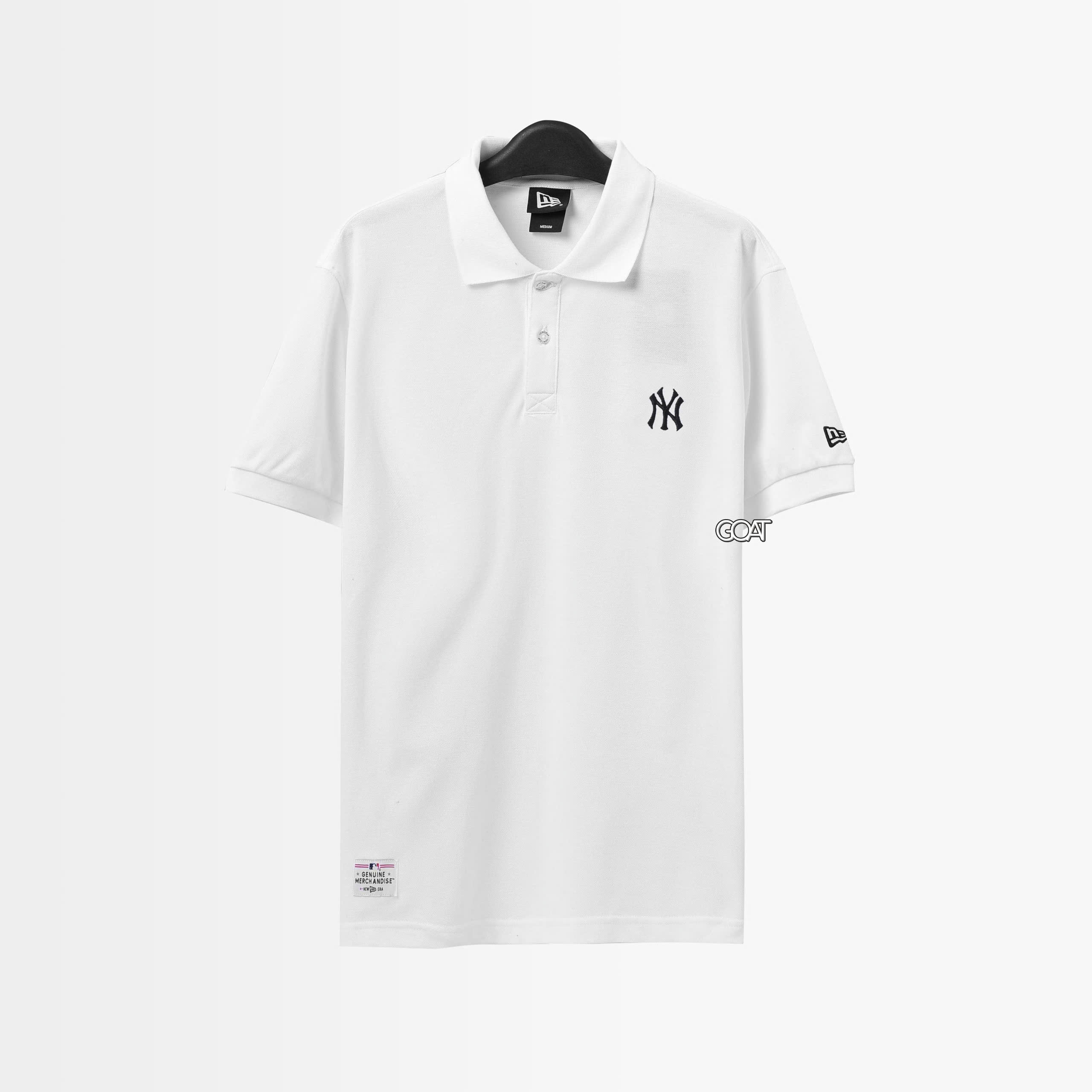 NEW ERA BASIC SMALL LOGO POLO SHIRT - WHITE